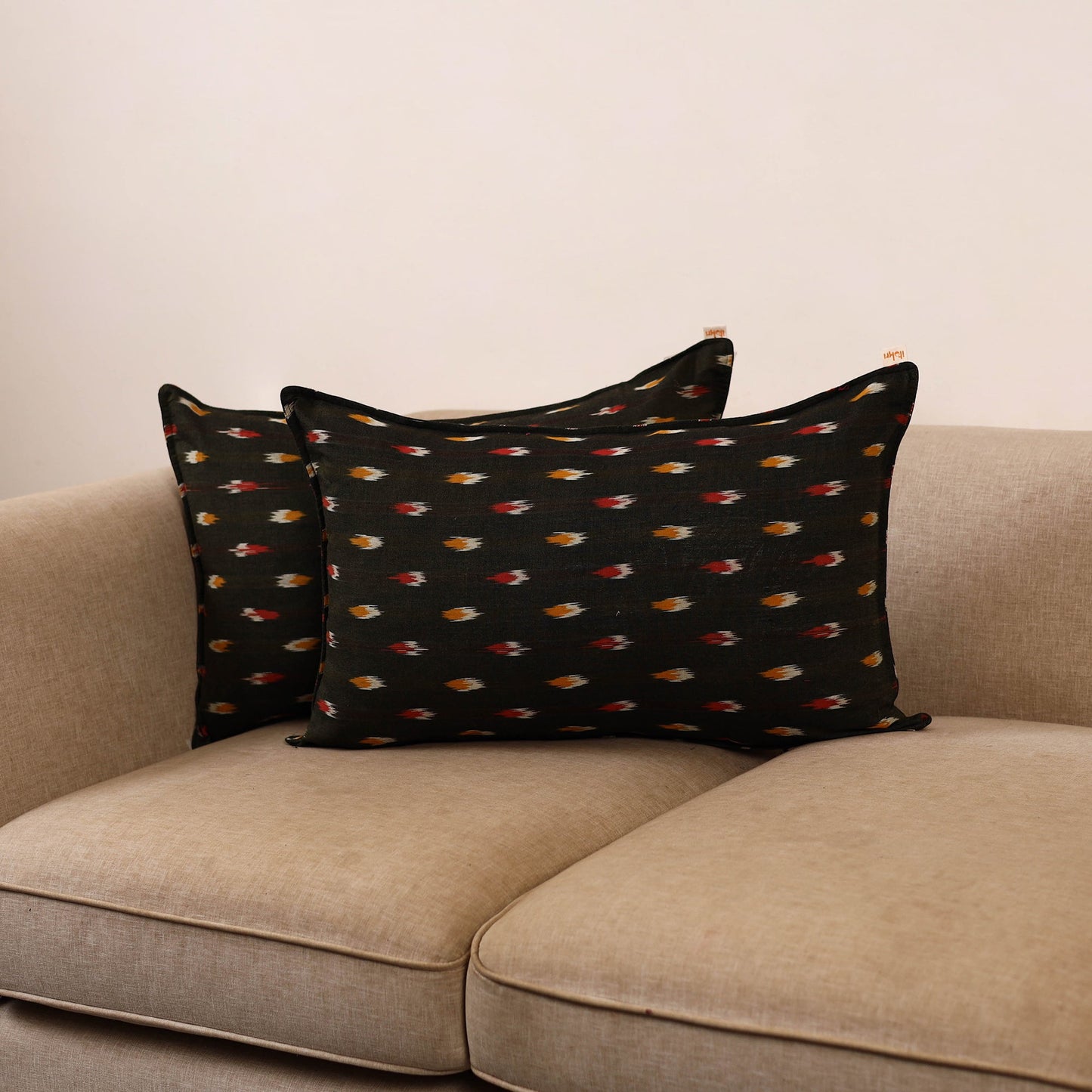 Pochampally ikat weave pillow covers (set of 2) 32
