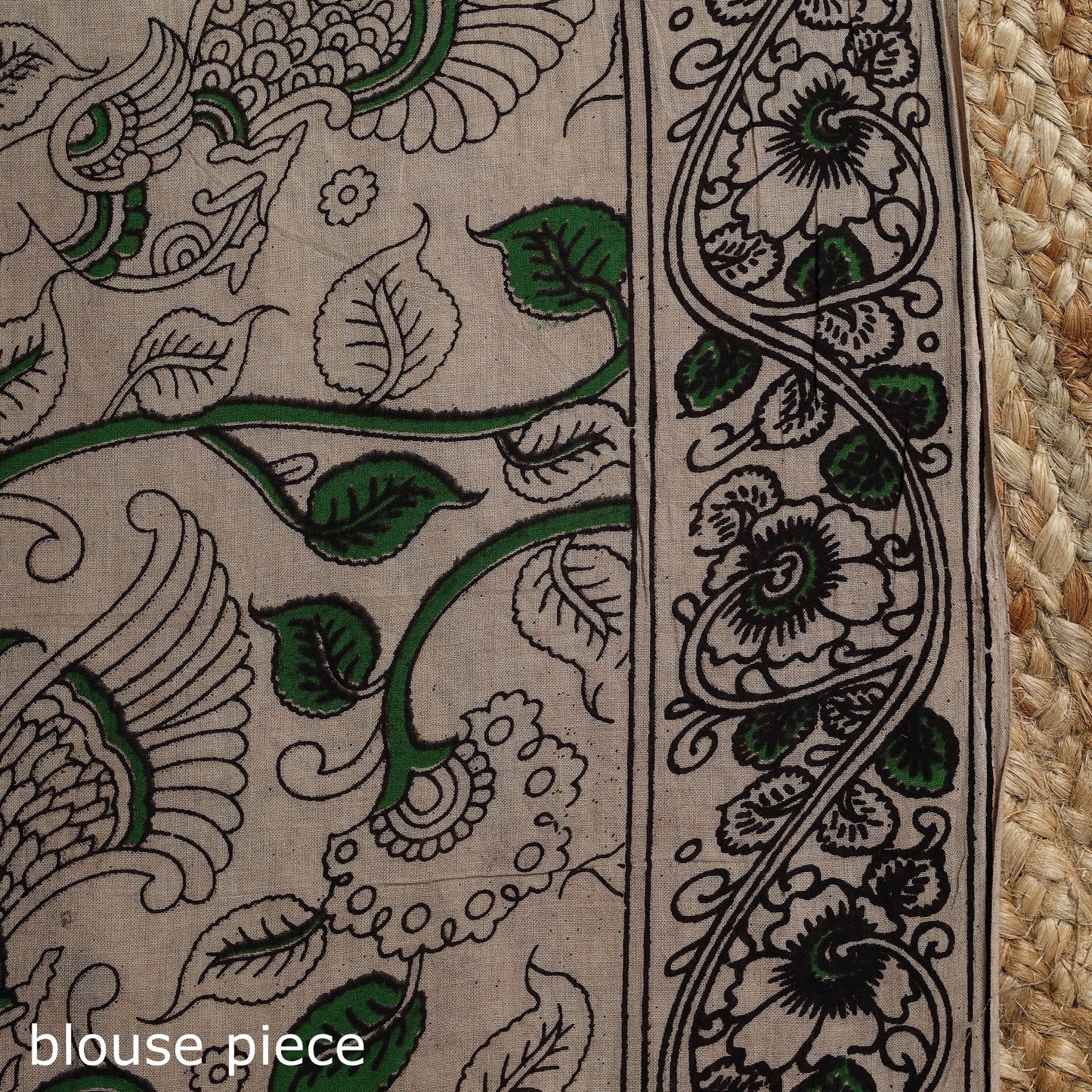 Printed cotton kalamkari saree 21 - handcrafted