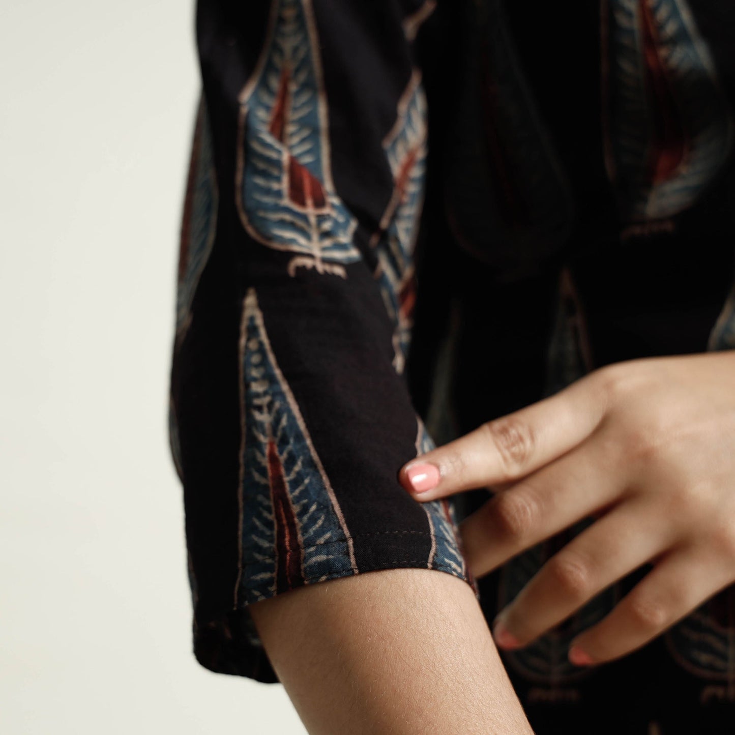 Ajrakh Block Printed Cotton Kurta with Palazzo Set