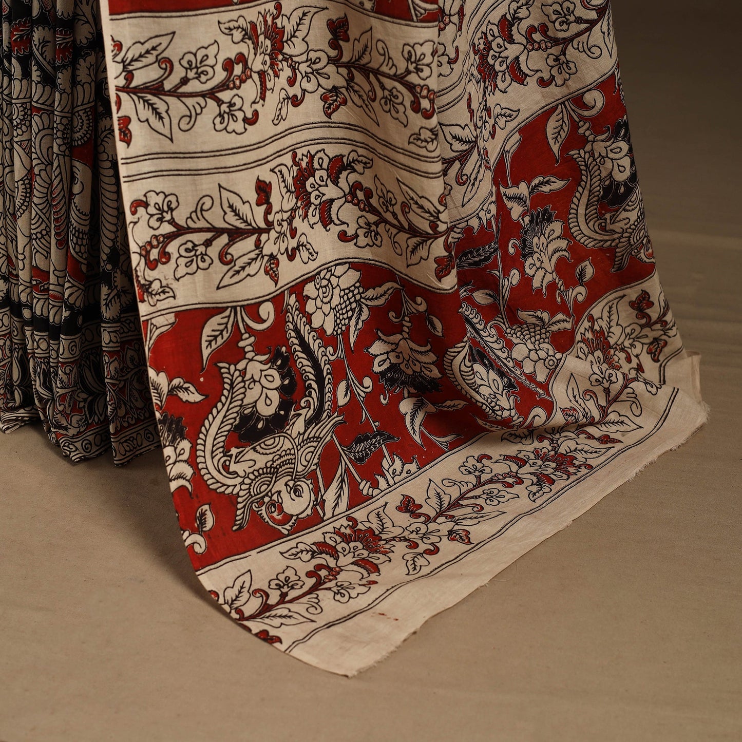 Black - printed cotton nellore kalamkari saree 59