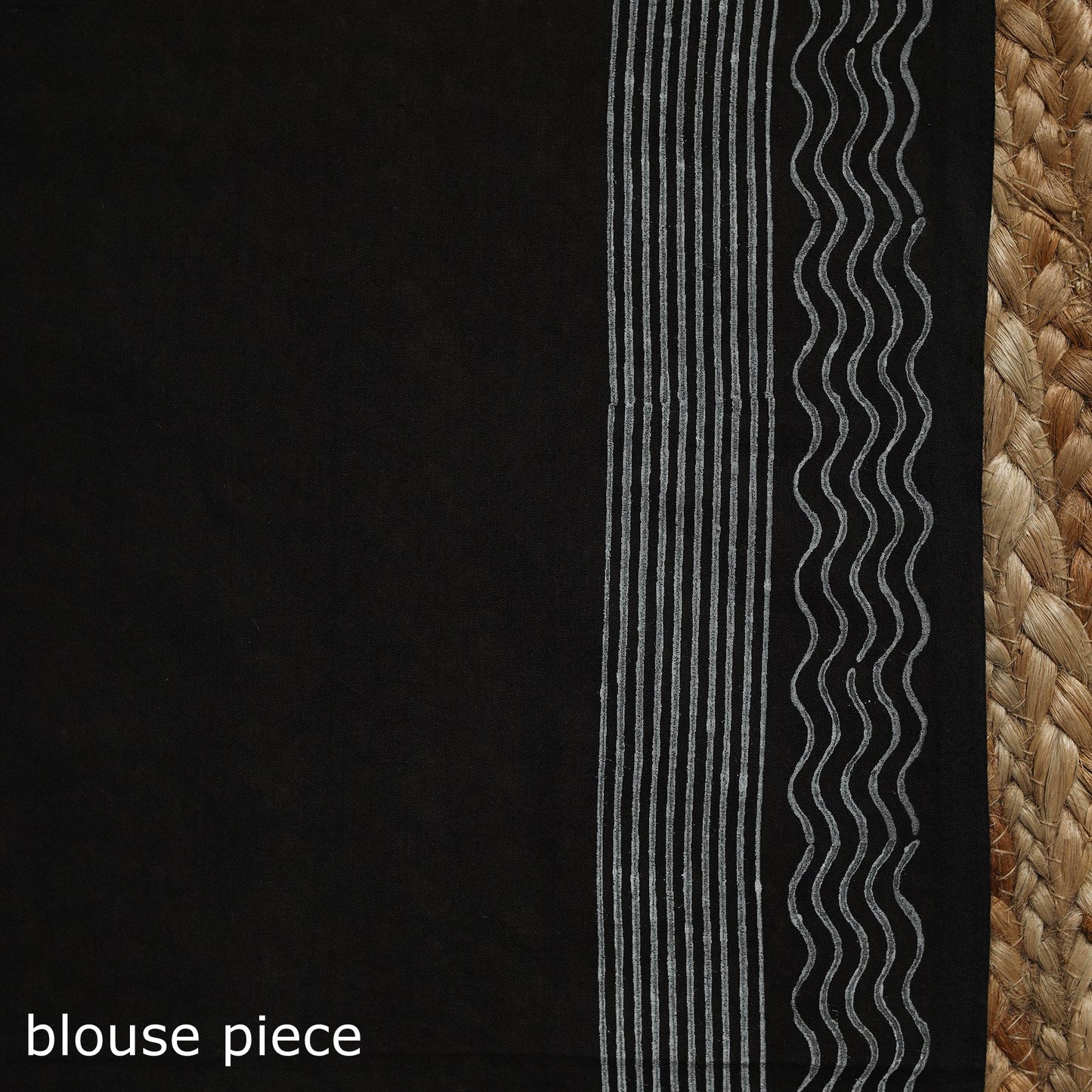 Black - printed mul cotton sanganeri saree - handcrafted
