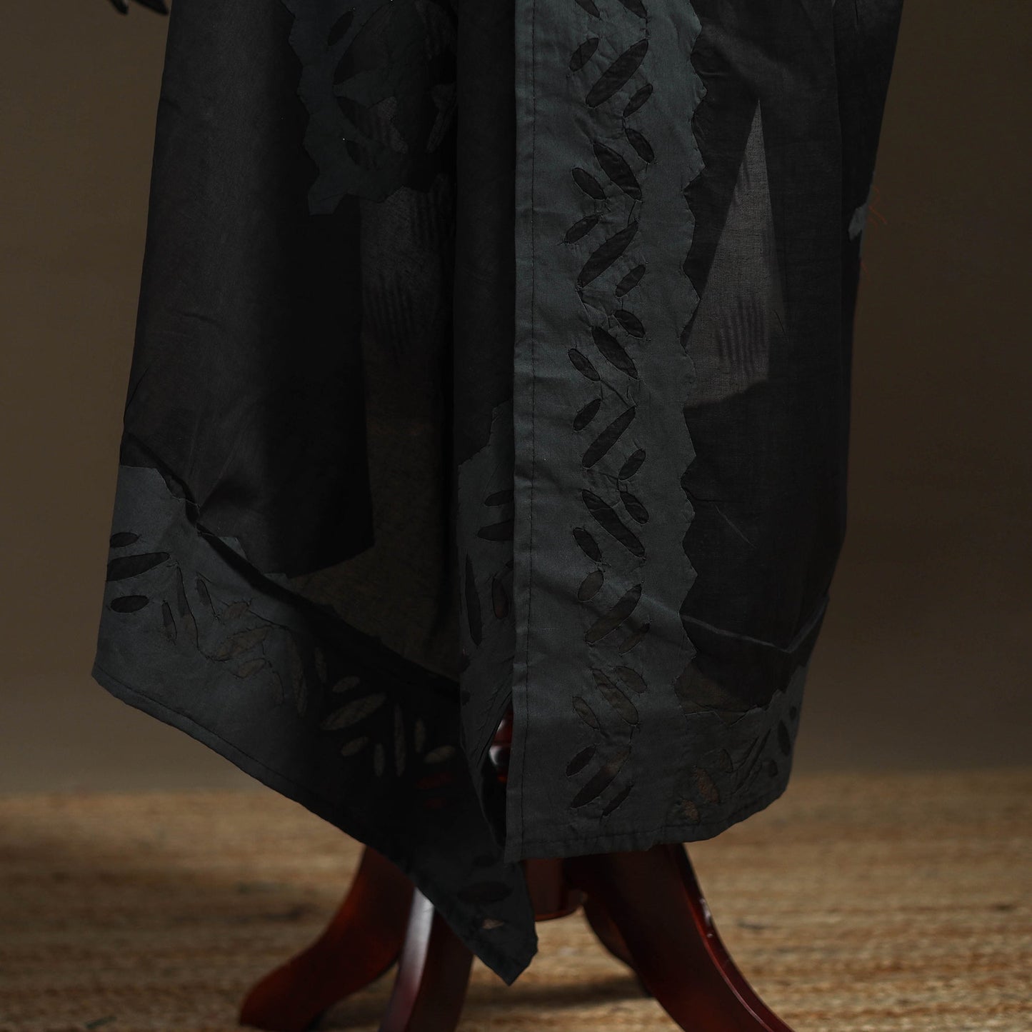 Pure cotton barmer cutwork applique dupatta 14 - handcrafted