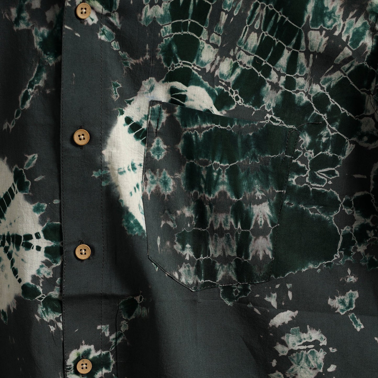 Pure cotton half sleeve tie-dye men shibori shirt 03