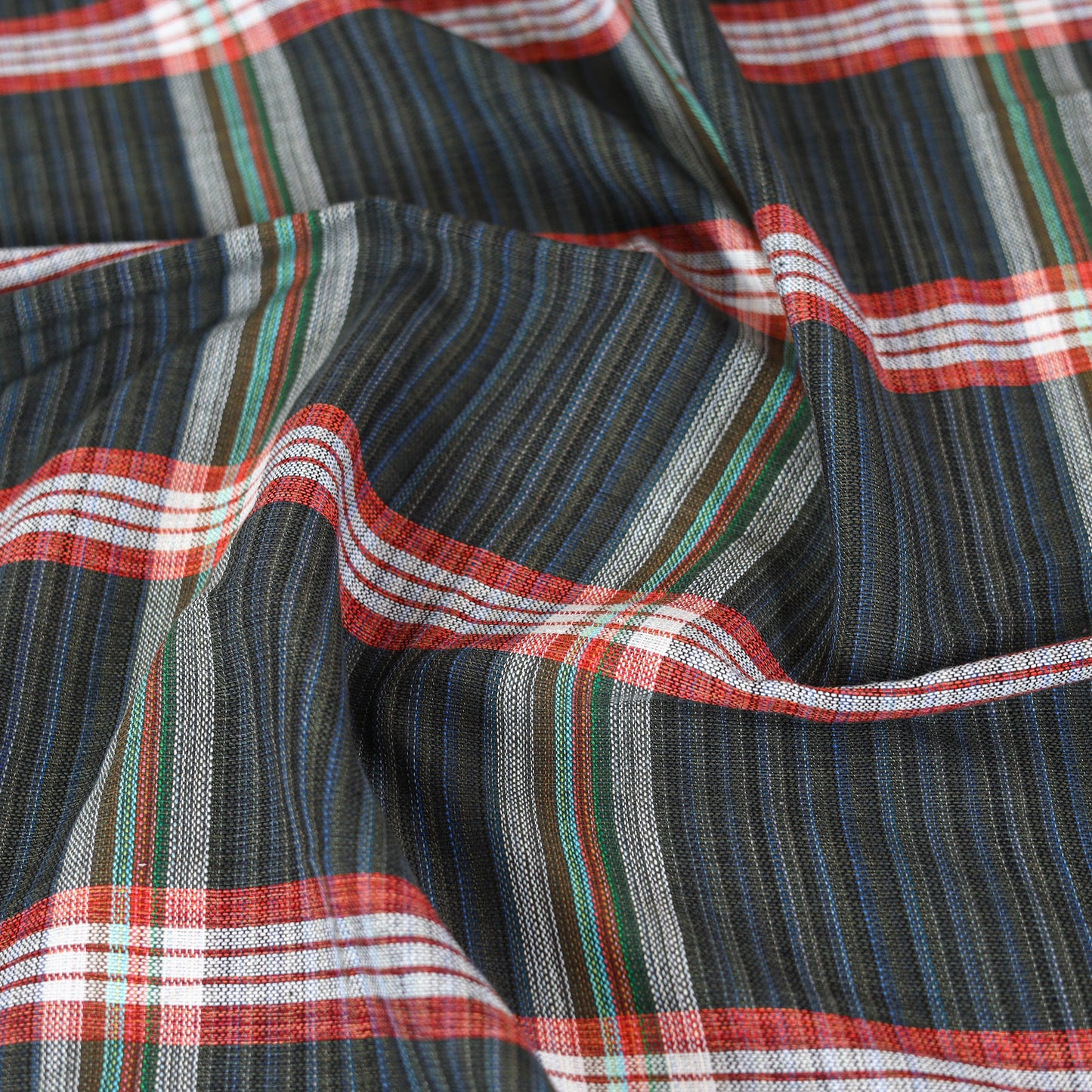 Buy Black Pure Handloom Double Cotton Bed Sheet