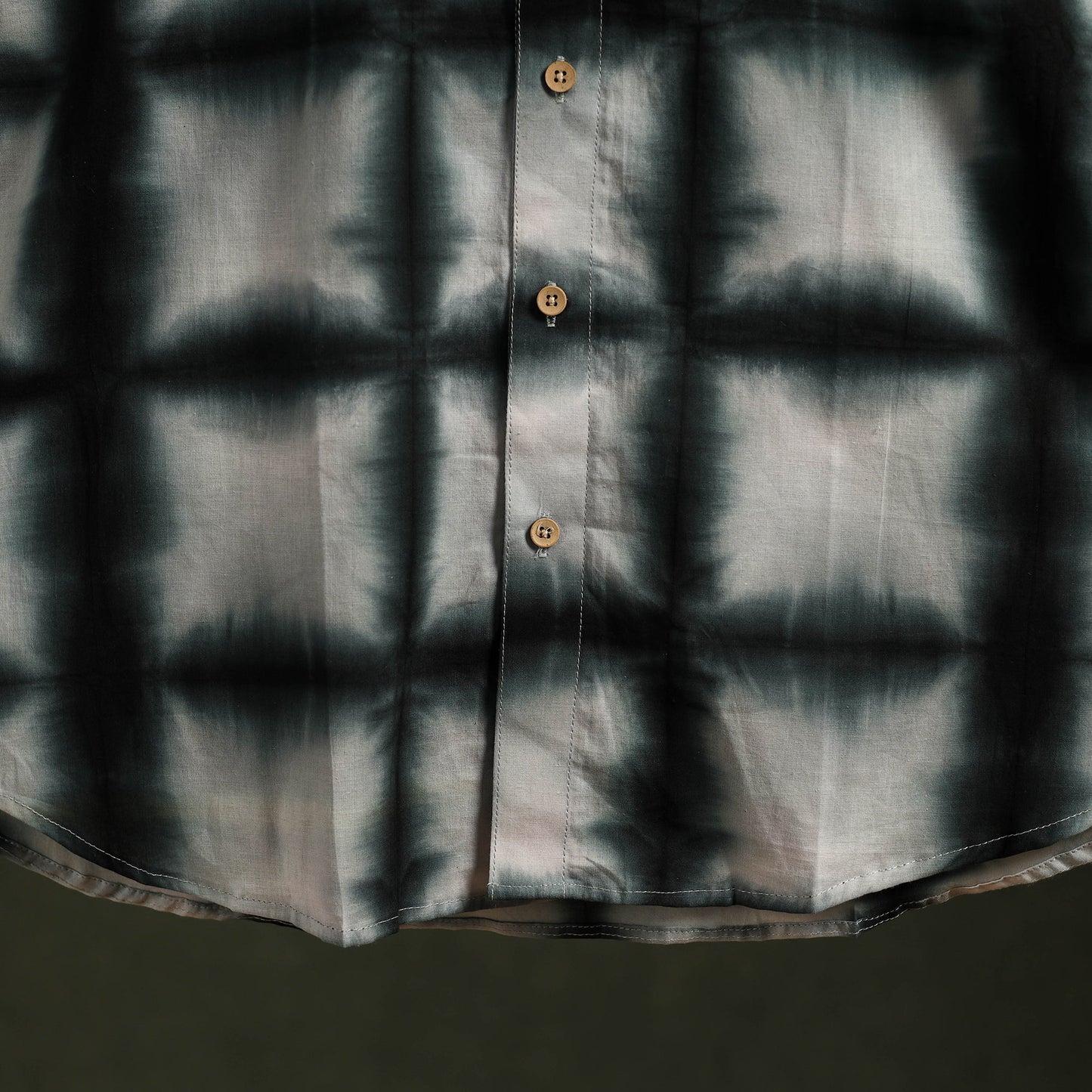 Pure mul cotton half sleeve tie-dye men shibori shirt 02