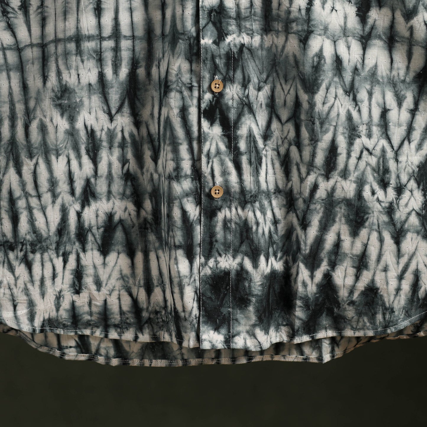 Pure mul cotton half sleeve tie-dye men shibori shirt 07