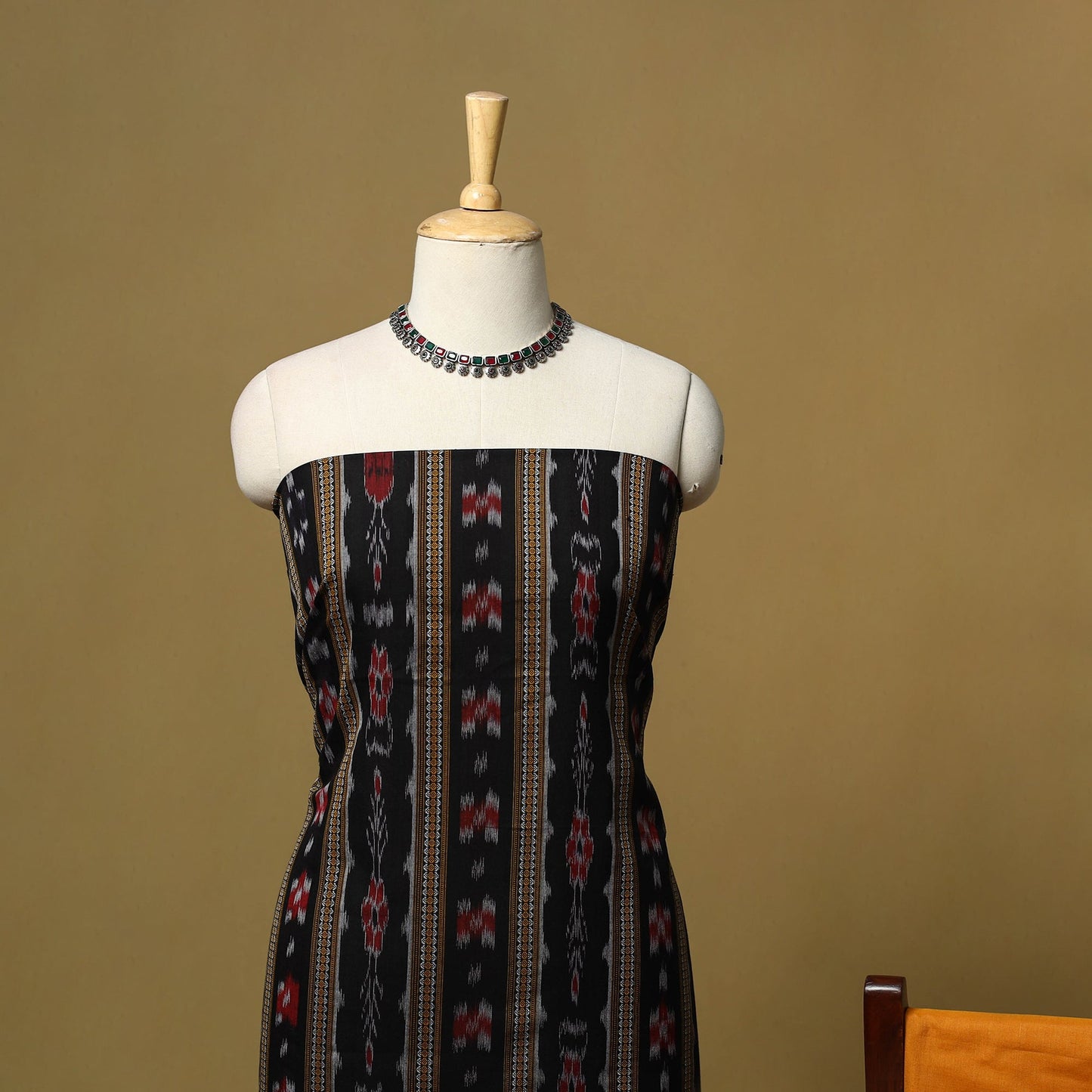 Sambalpuri ikat handloom cotton 3pc unstitched dress