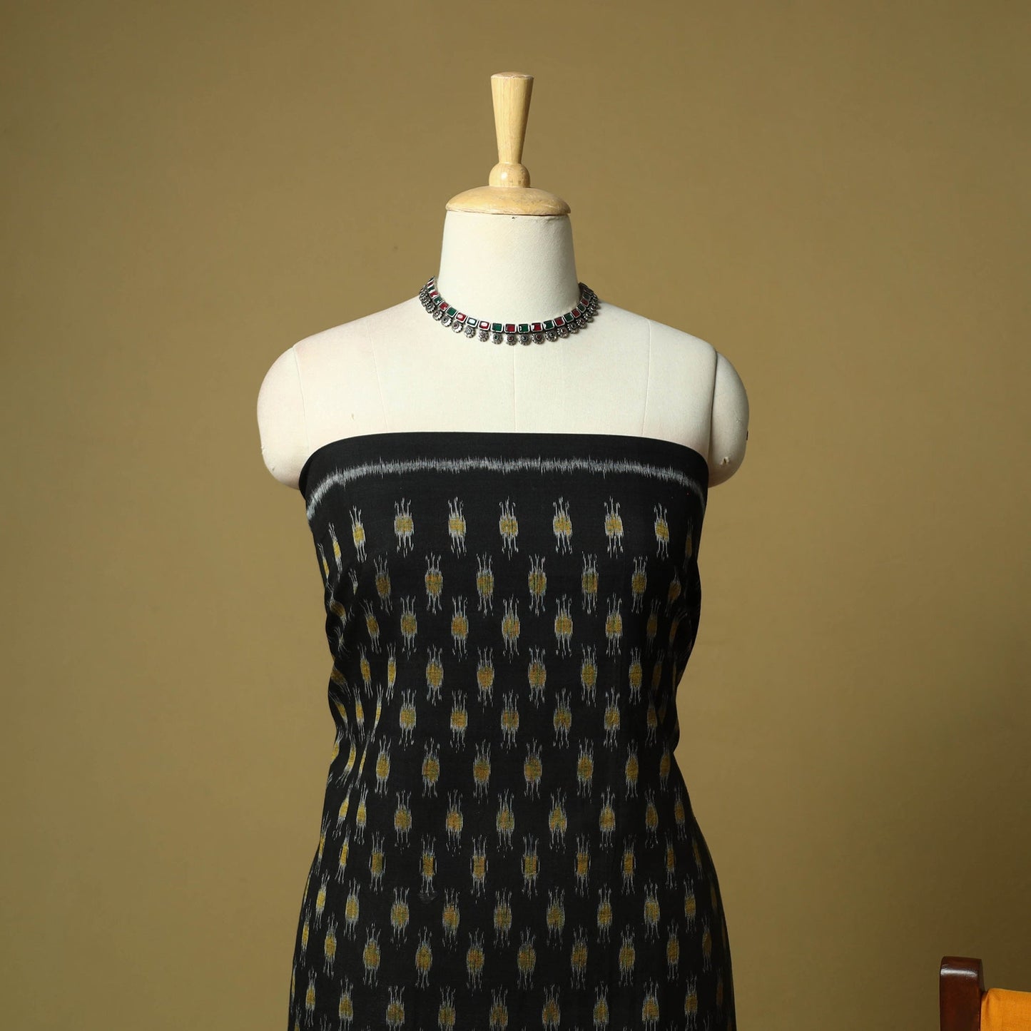 Sambalpuri ikat handloom cotton 3pc unstitched dress