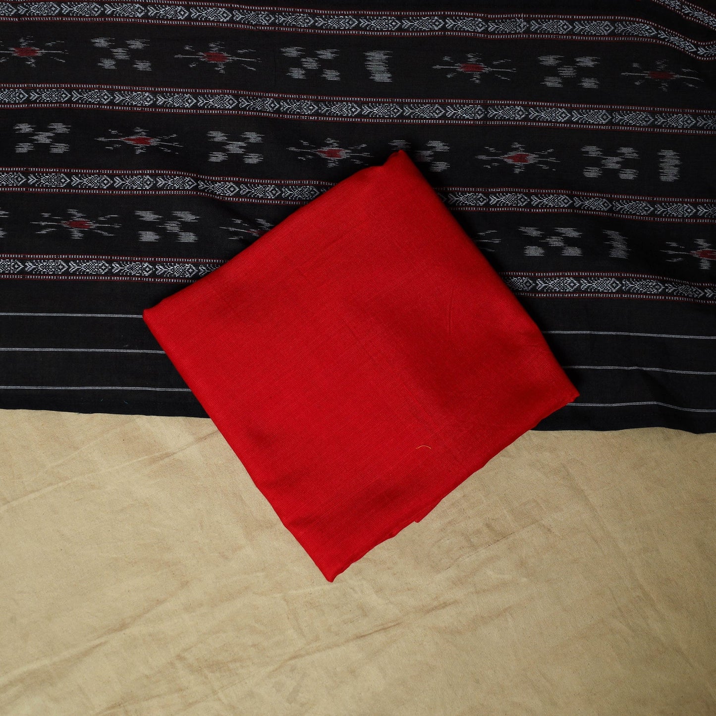 Sambalpuri ikat handloom cotton 3pc unstitched dress