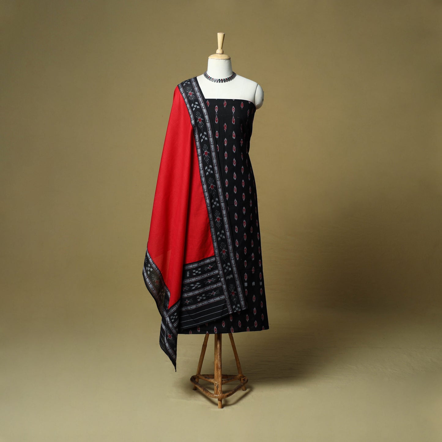 Sambalpuri ikat handloom cotton 3pc unstitched dress
