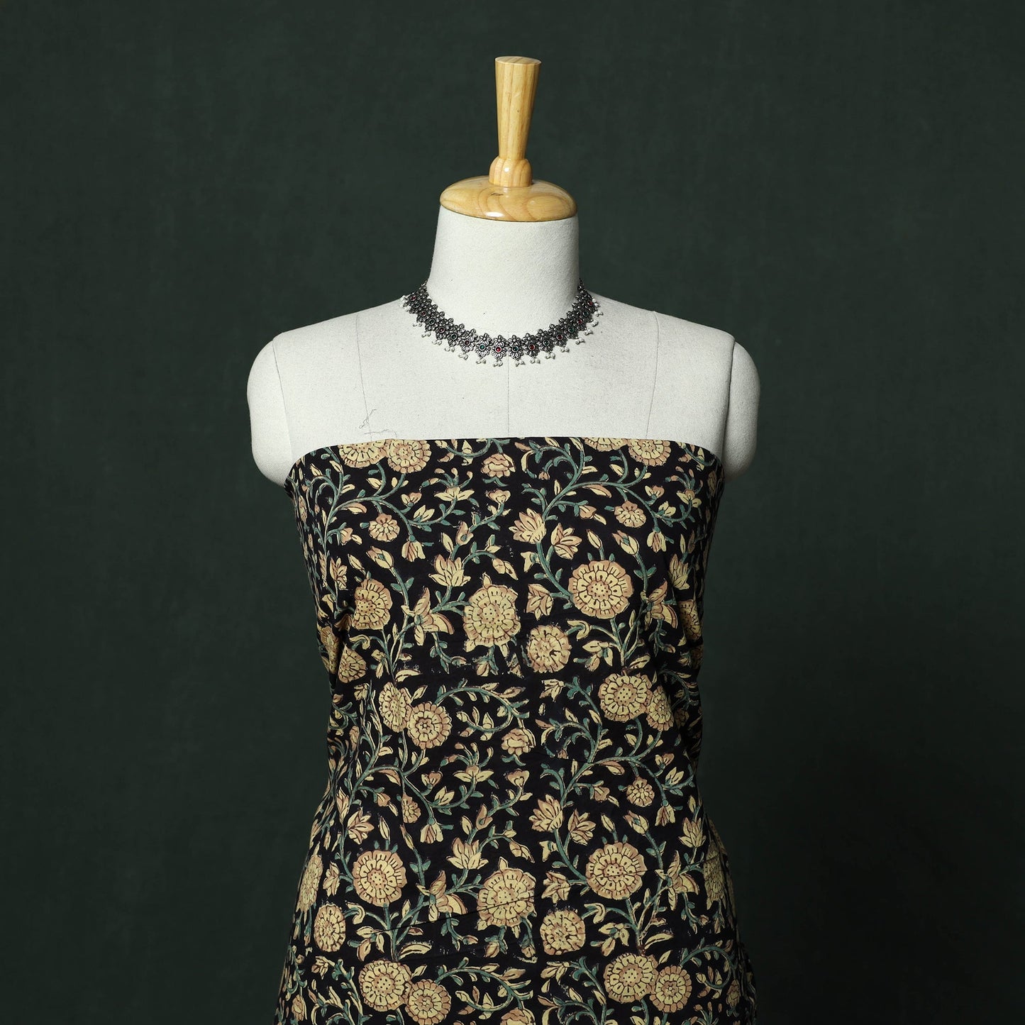 Sanganeri hand block print cotton 2pc unstitched dress