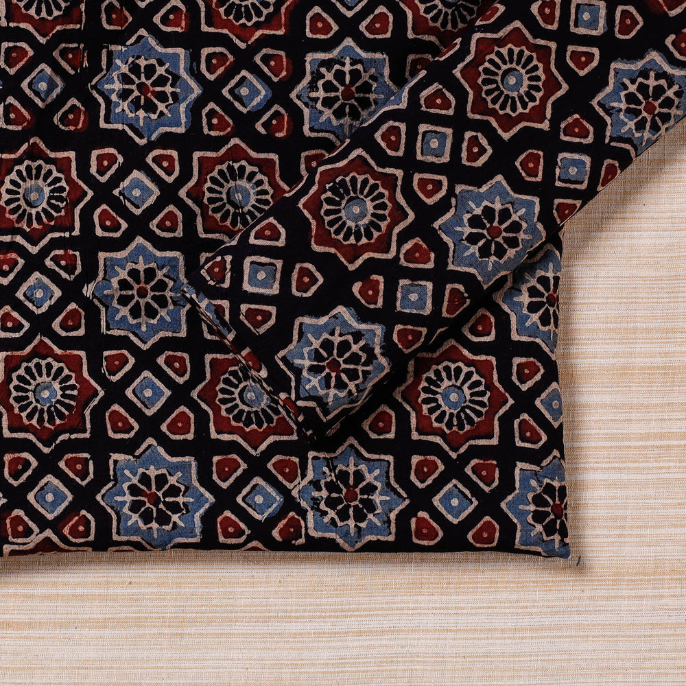 Black Hand Block Prints Cotton Table Napkin