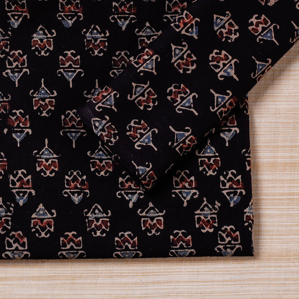 Black Hand Block Prints Cotton Table Napkin