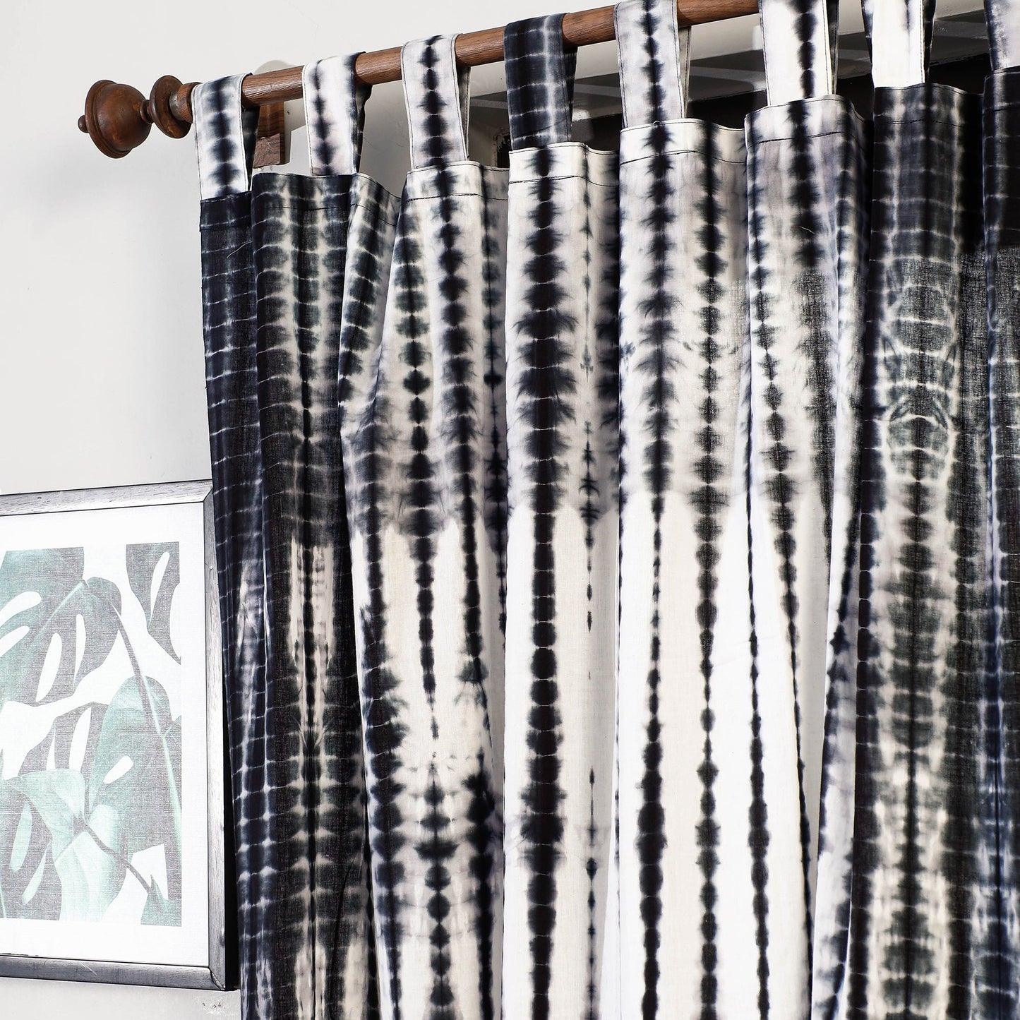 Buy Shibori Tie-Dye Cotton Door Curtain - Set of 2 Online l iTokri.com