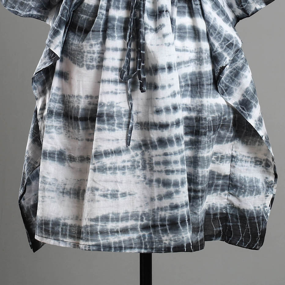 Buy Shibori Tie-Dye Cotton Kaftan with Tie-Up Waist (Medium) Online at iTokri.com
