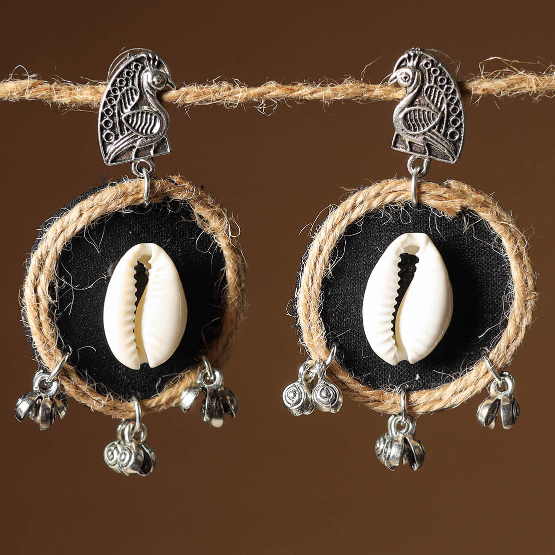 Shifa Jute Fabart Handmade Earrings