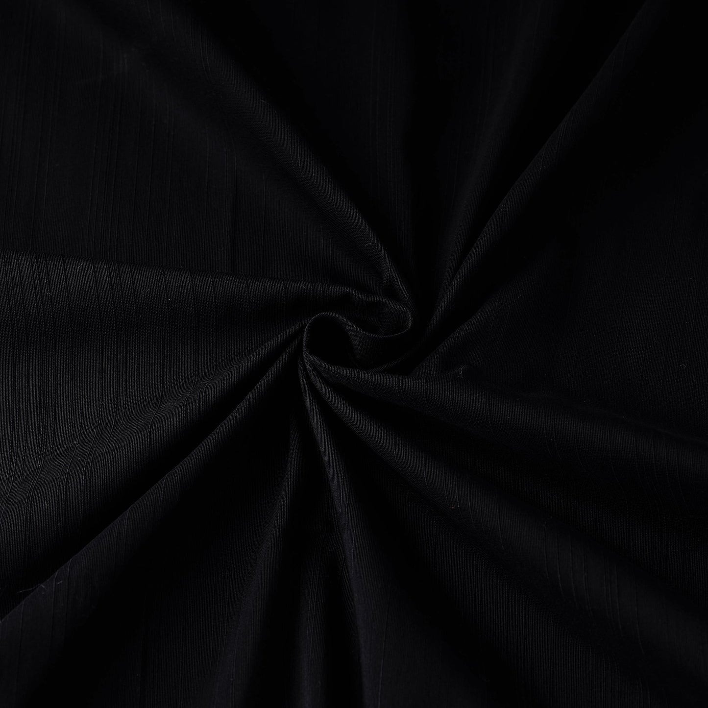 Black Slub Silk Plain Fabric