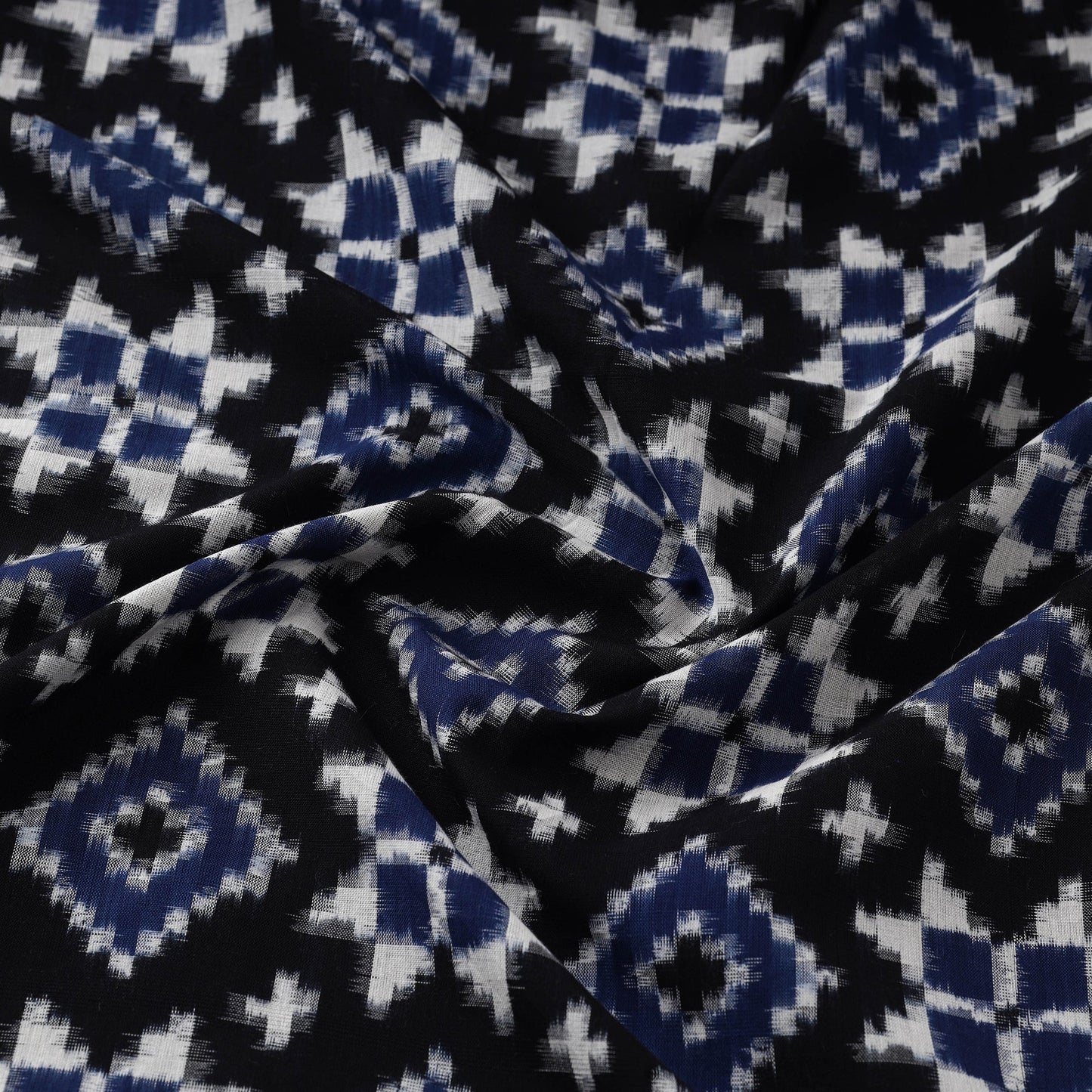 Telia rumal handloom cotton pochampally double ikat fabric
