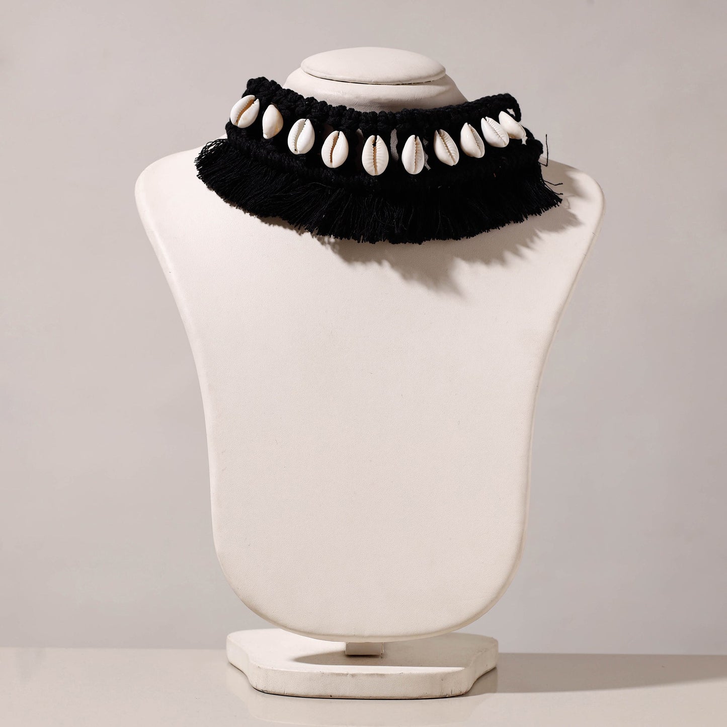 Thread & Seashell Work Handmade Macrame Choker Necklace