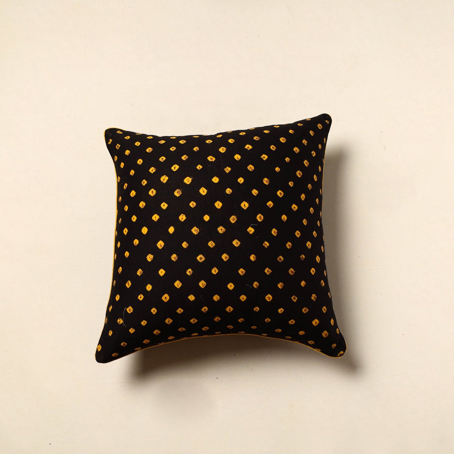 Black - Tie & Dye Cotton Bandhani Cushion Cover (16 x 16 in) 29