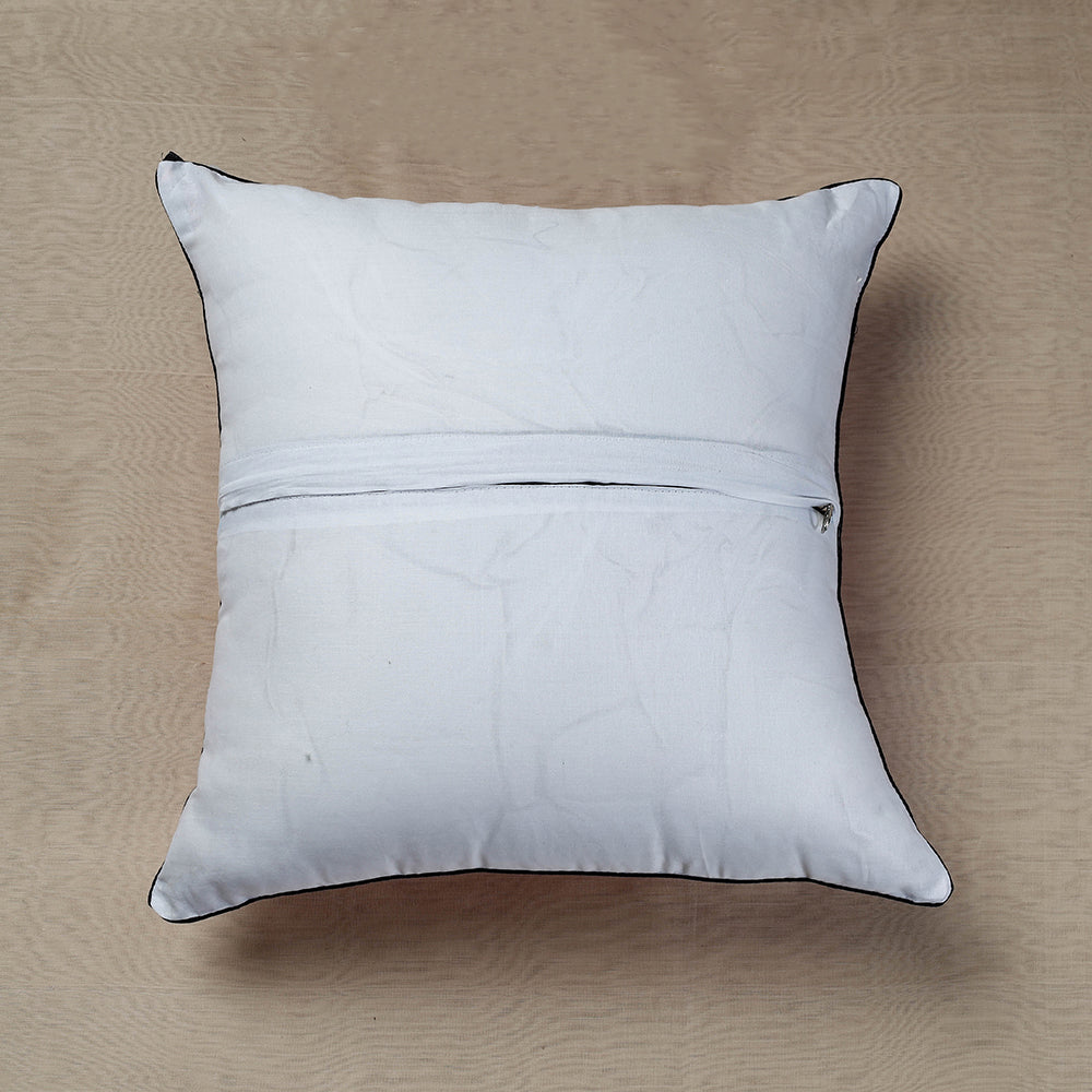 Tie & Dye Cotton Black Shibori Cushion Cover