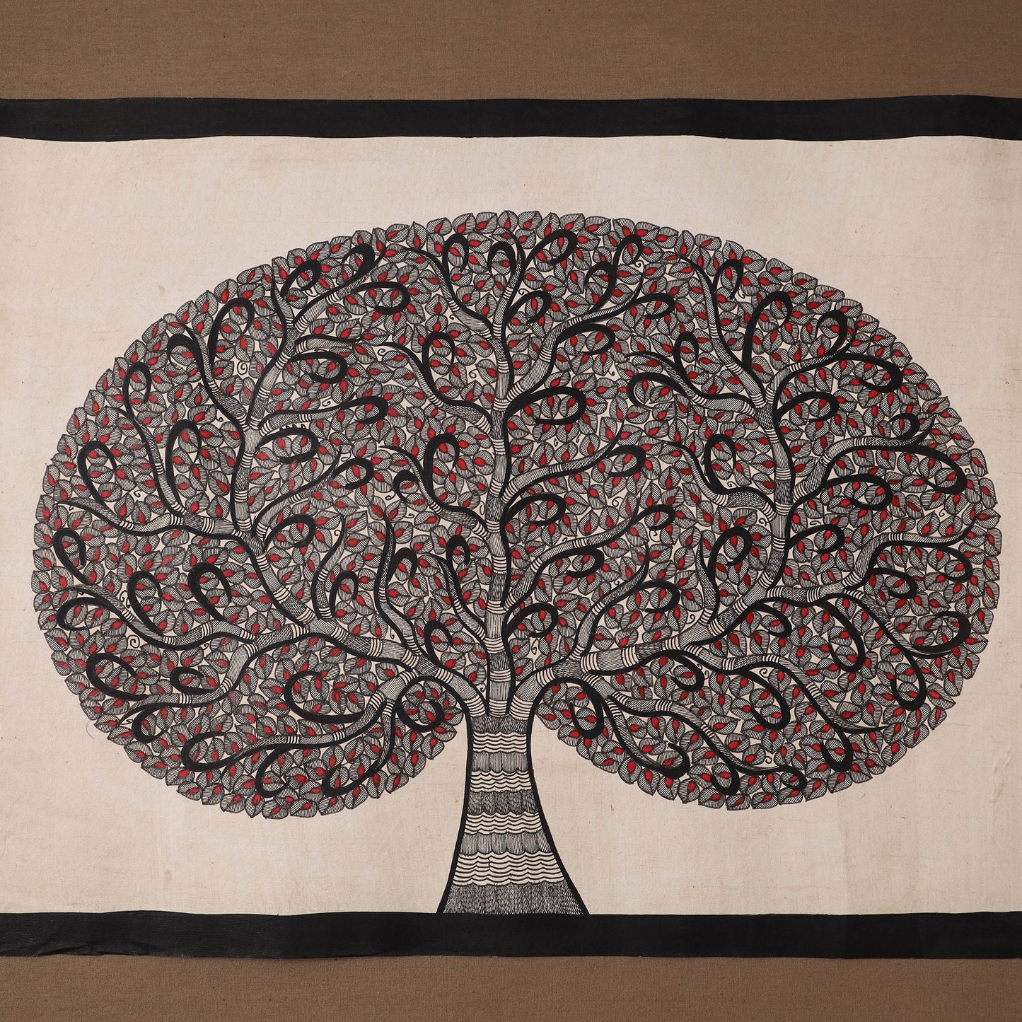 Handpainted madhubani painting by hira devi (22 x 30 in) 16