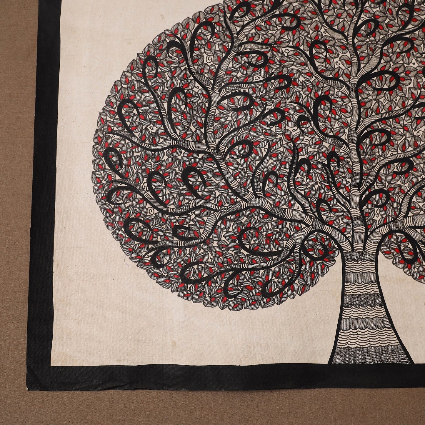 Handpainted madhubani painting by hira devi (22 x 30 in) 16