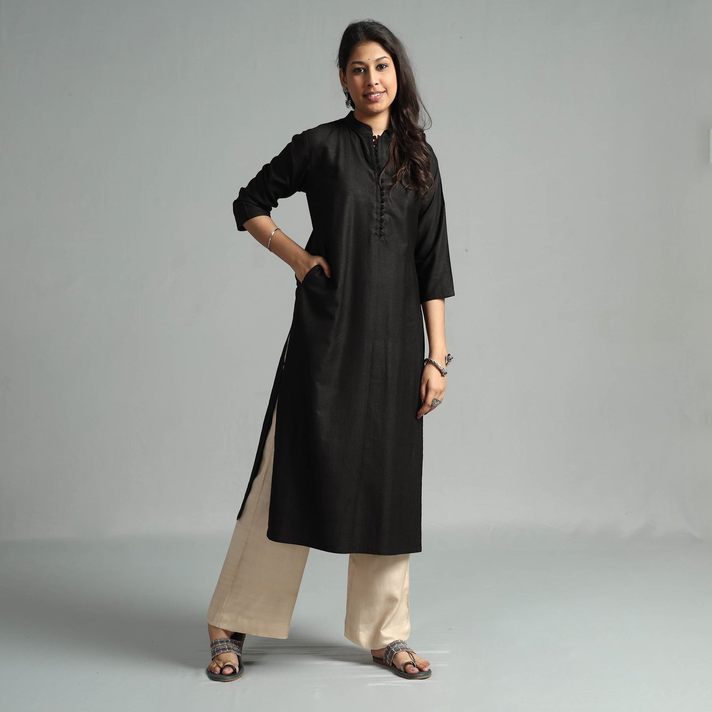 Tussar Silk Plain Kurta