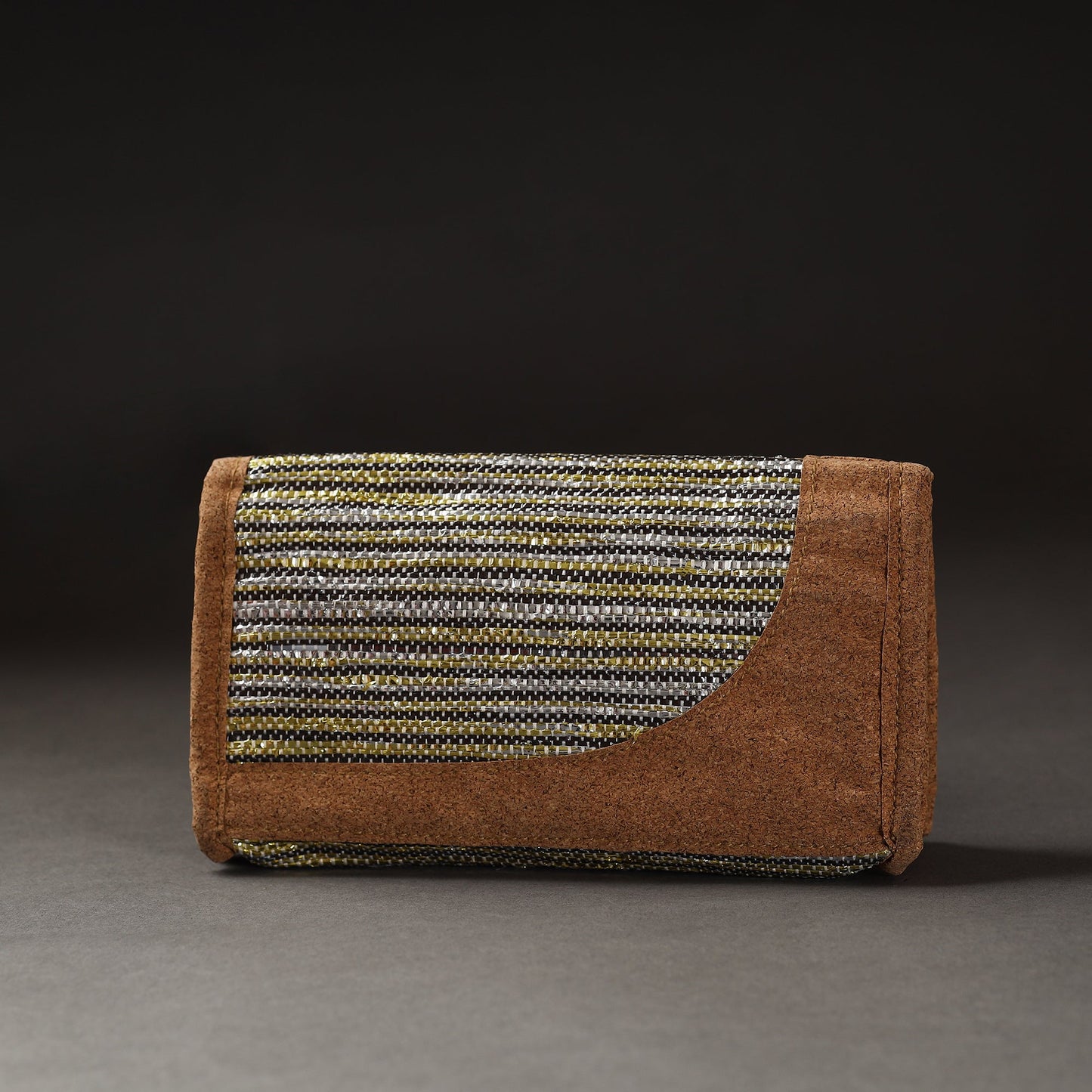 Black Upcycled Weave Handcrafted Clutch