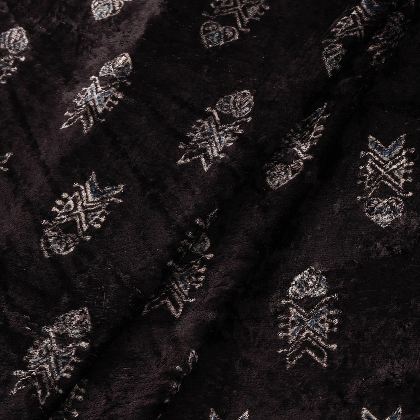 Velvet natural dyed hand fabric 10 - handcrafted