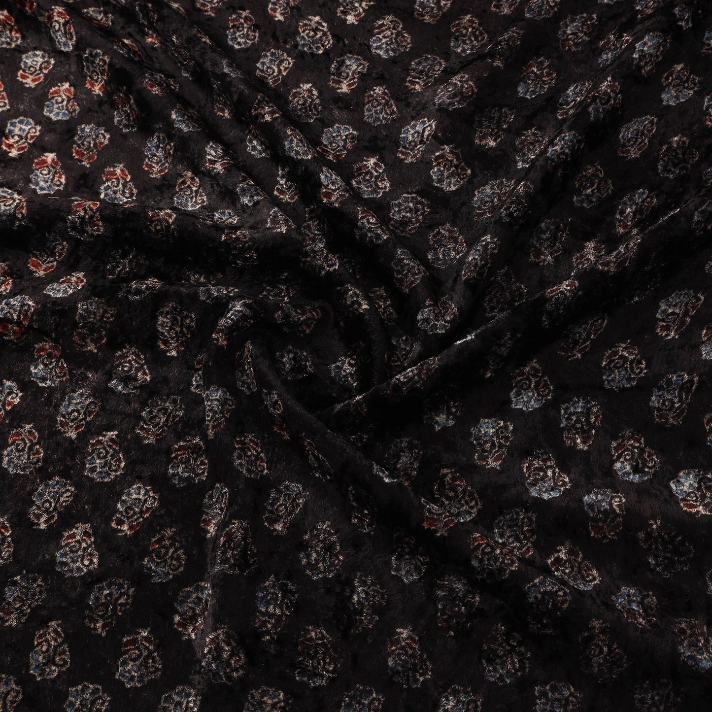 Velvet natural dyed hand fabric 20 - handcrafted