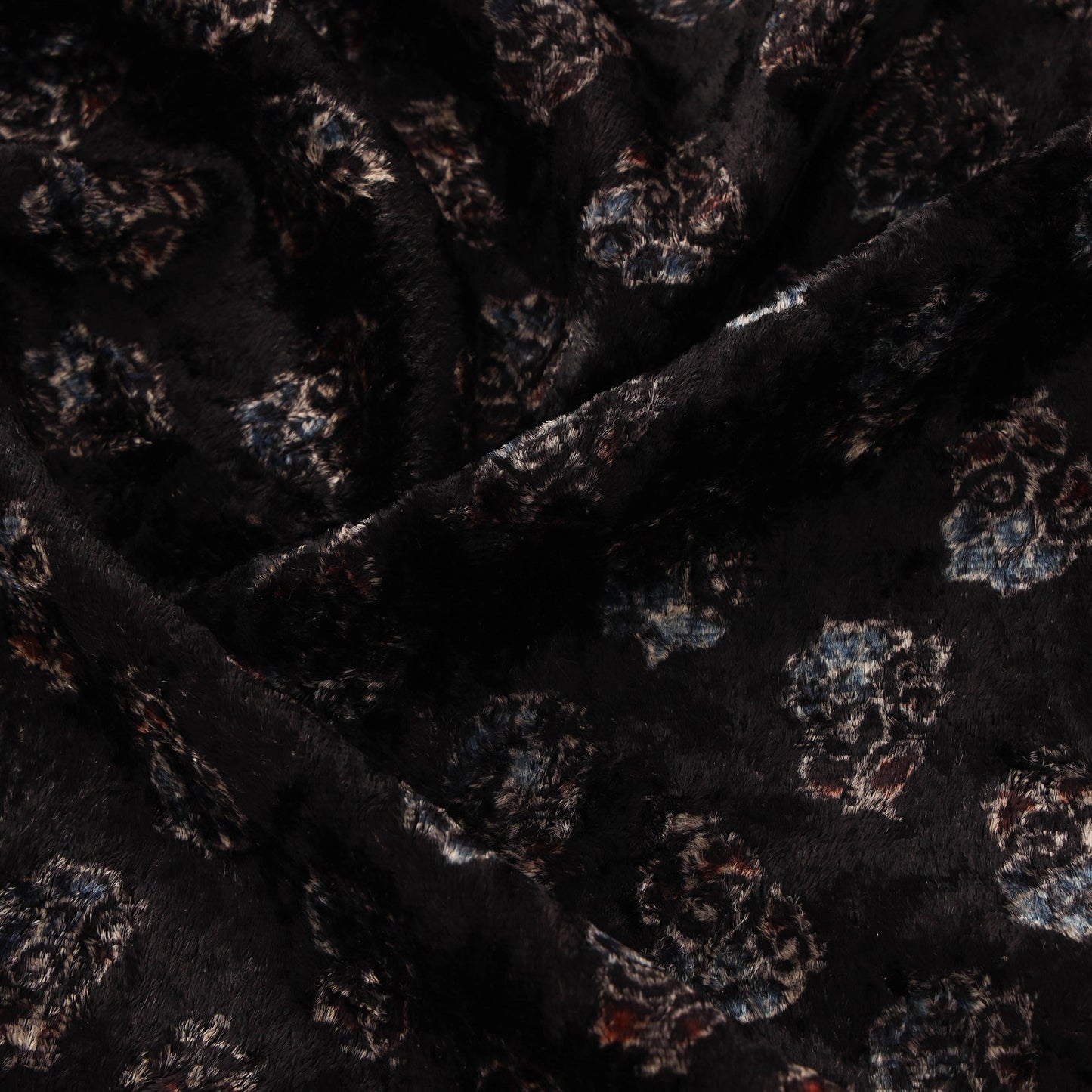 Velvet natural dyed hand fabric 20 - handcrafted
