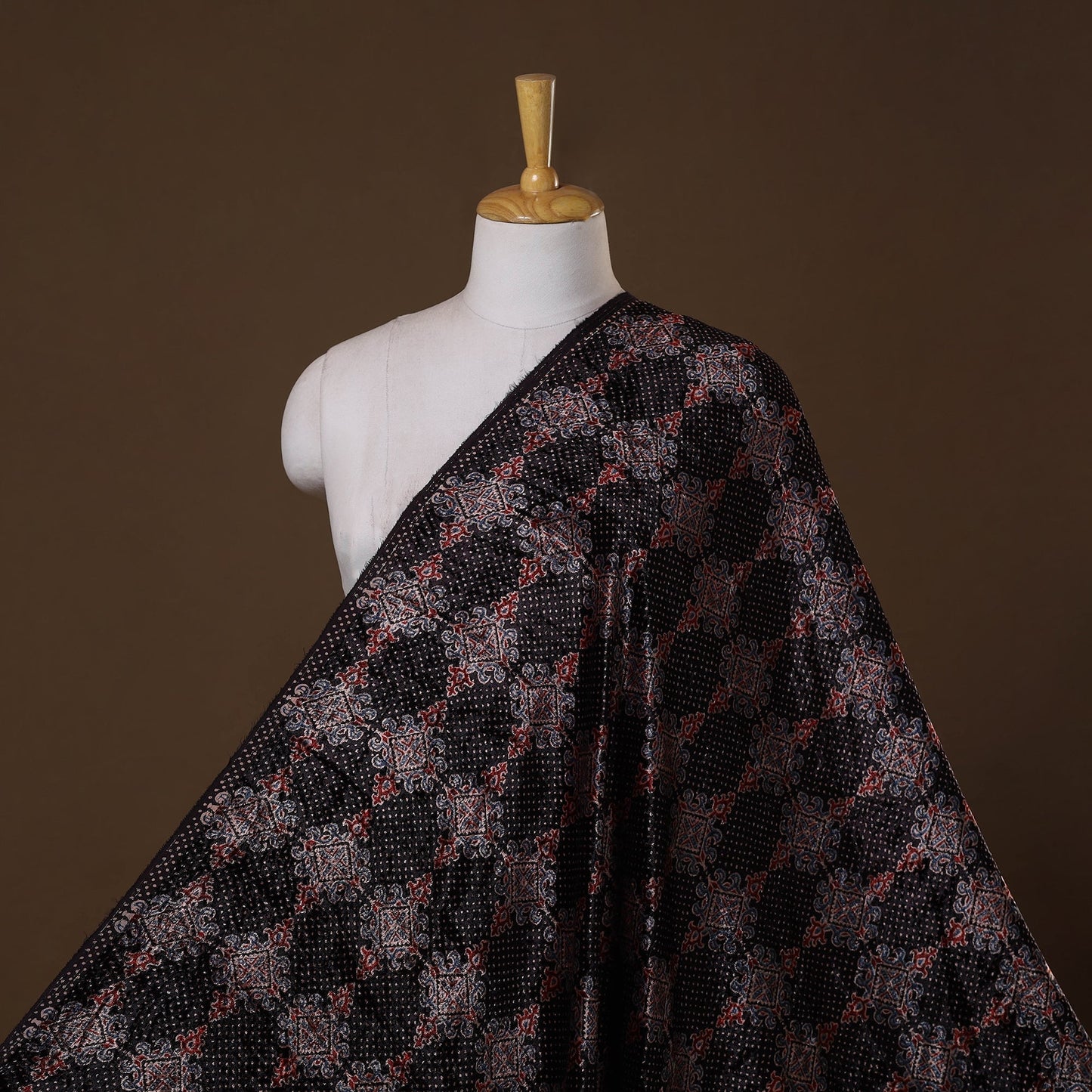 Velvet natural dyed hand fabric 21 - handcrafted