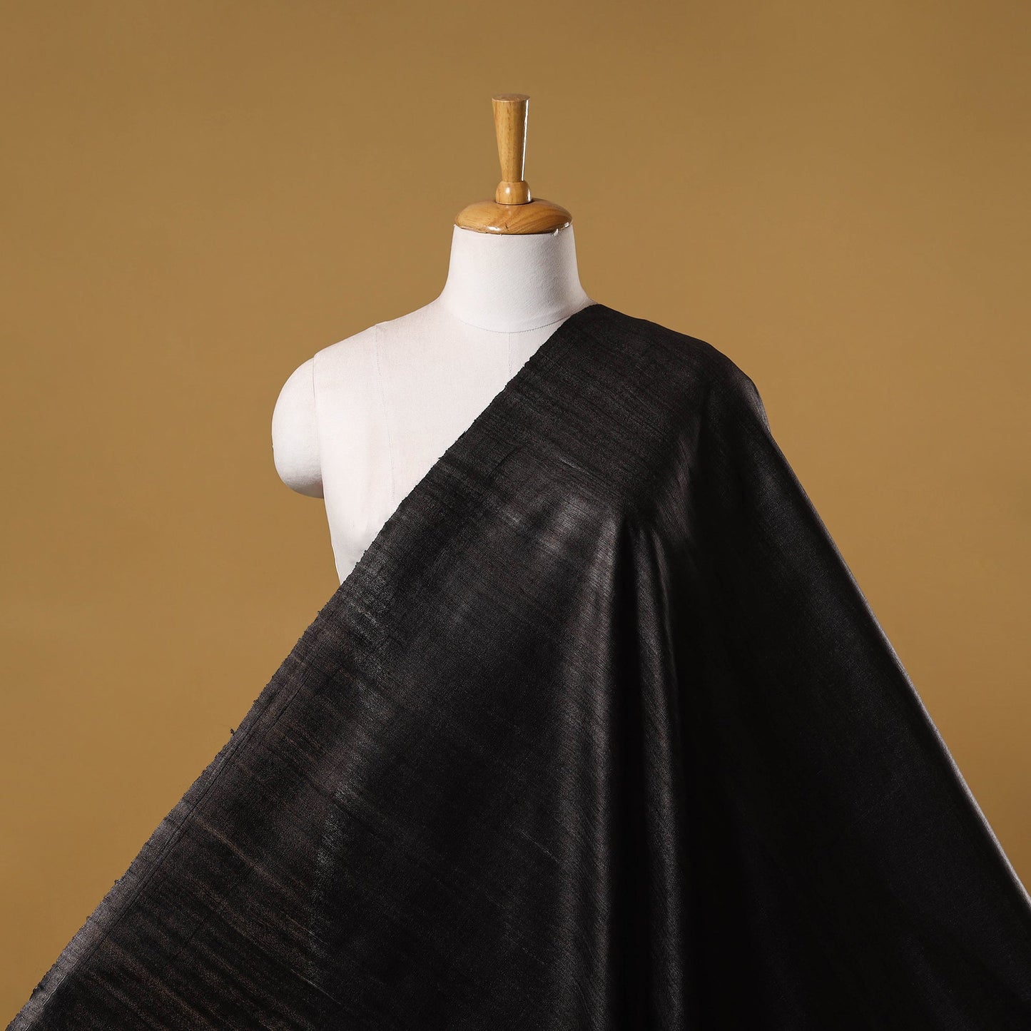 Vidarbha tussar x ghicha silk handloom plain fabric 01