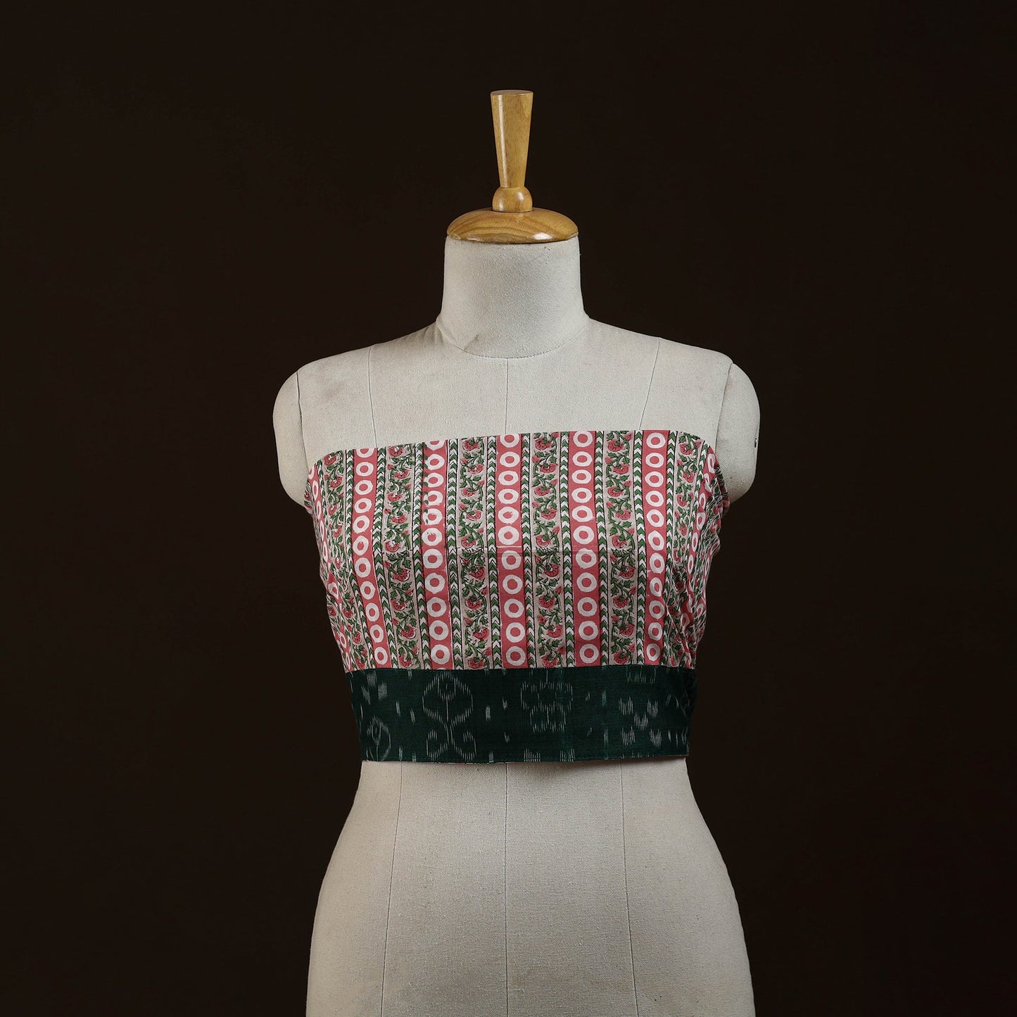 Block print cotton sanganeri blouse piece 05 - handcrafted