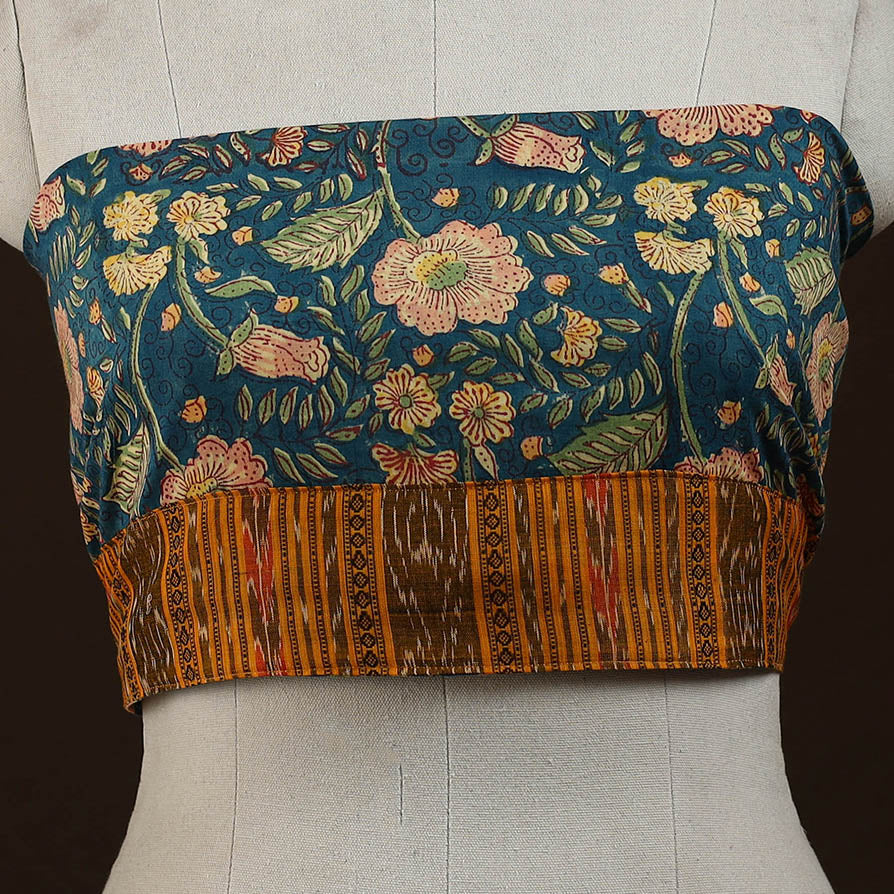 Block print cotton sanganeri blouse piece 30 - handcrafted