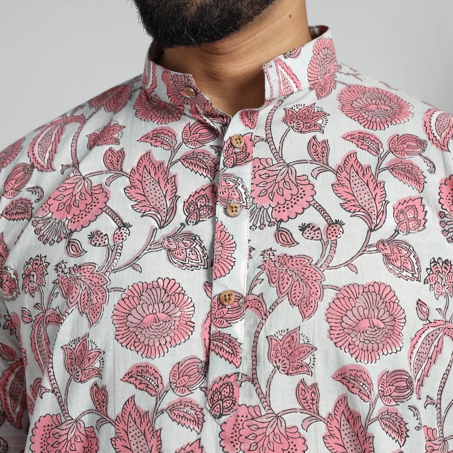 Shop Sanganeri Kurta for Men - Elegant Block Print Design