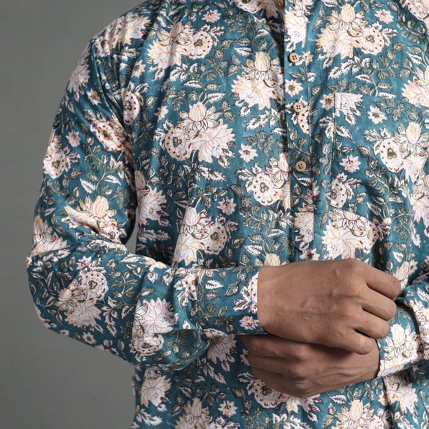 Shop Sanganeri Kurta for Men - Elegant Block Print Design