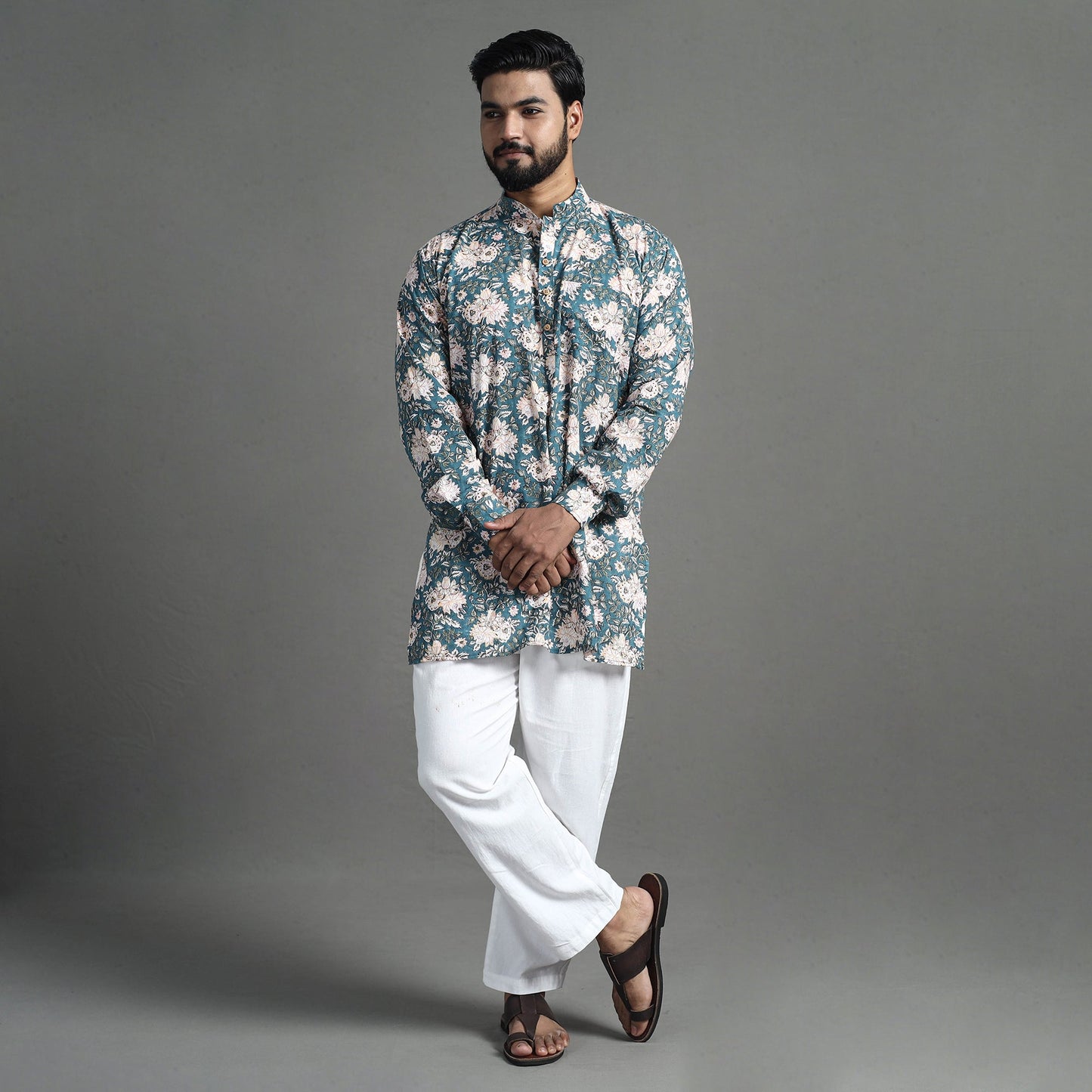 Shop Sanganeri Kurta for Men - Elegant Block Print Design