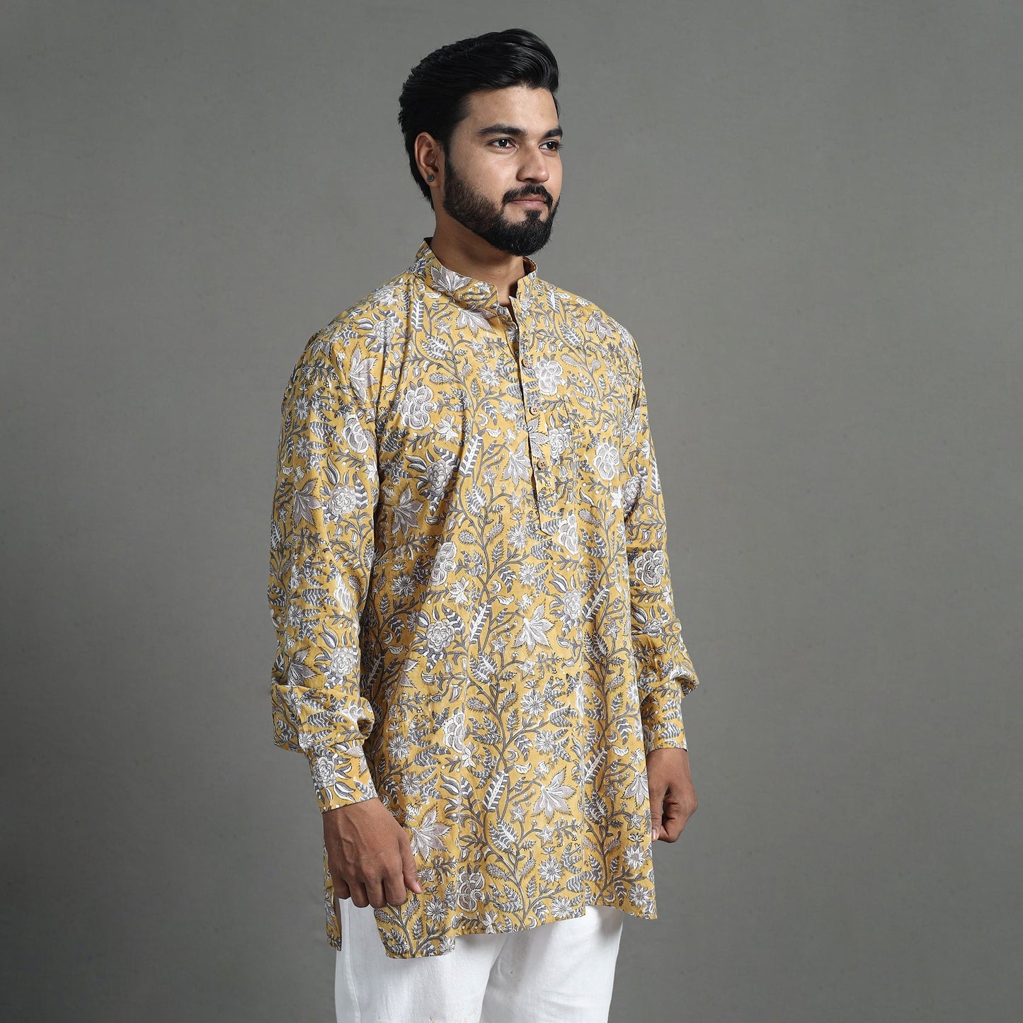 Shop Sanganeri Kurta for Men - Elegant Block Print Design