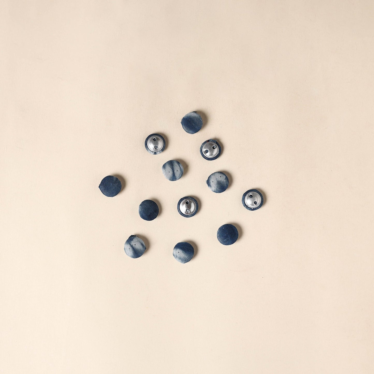 Blue Handmade Fabric Button Small at iTokri