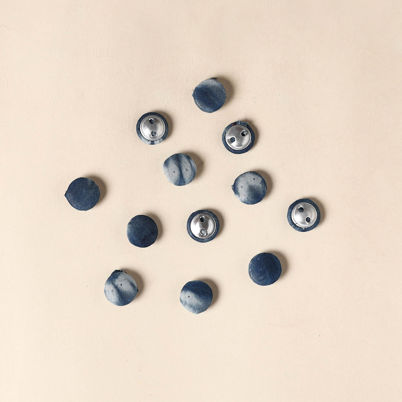 Blue Handmade Fabric Button Small at iTokri