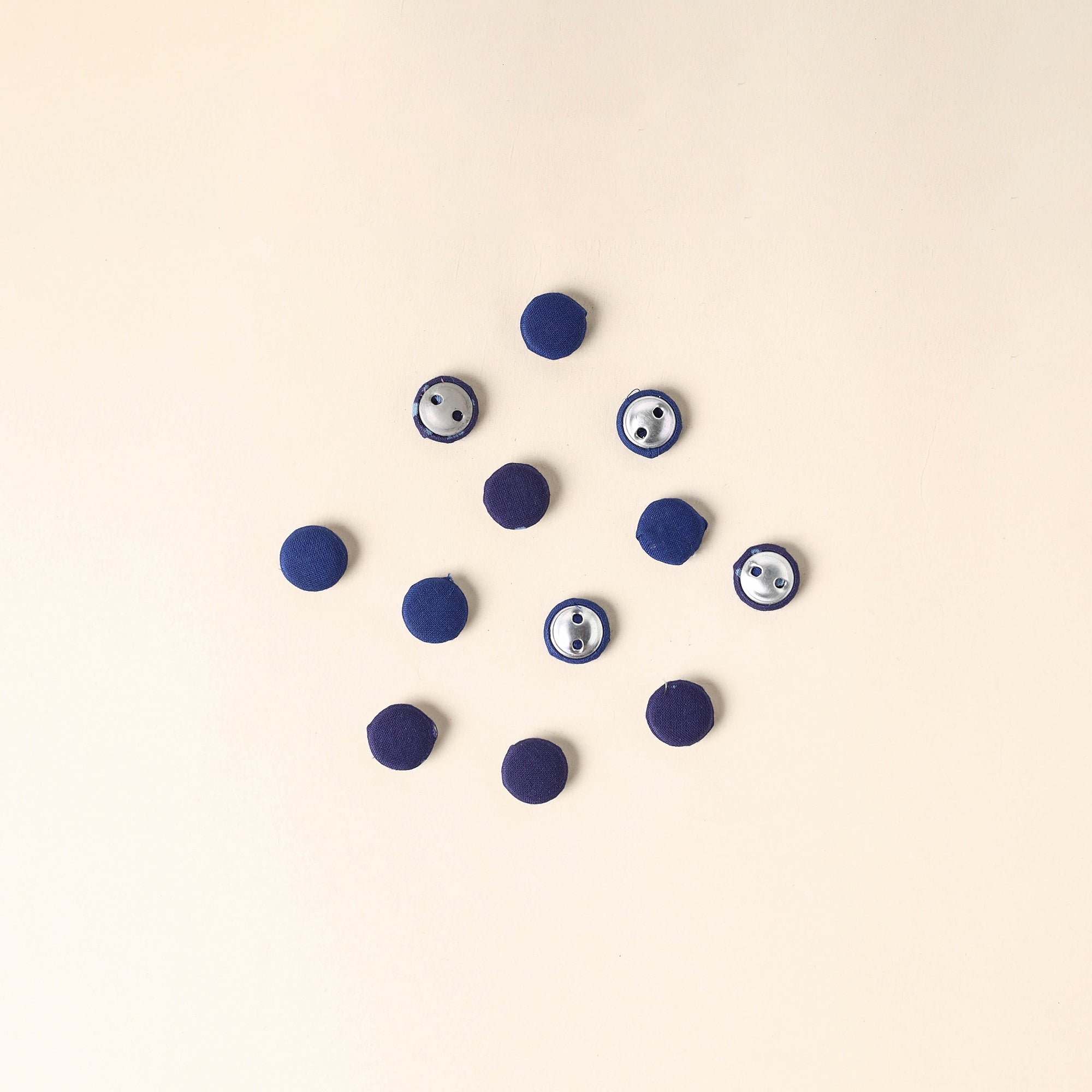 Maroon - 1.5cm Handmade Fabric Button Small (Set Of 12) 45 main image 1
