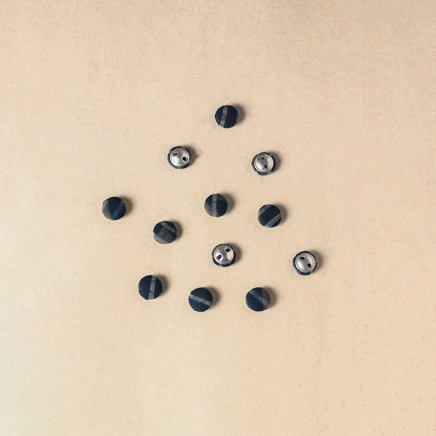 1.5cm handmade fabric small button (set of 12) 12