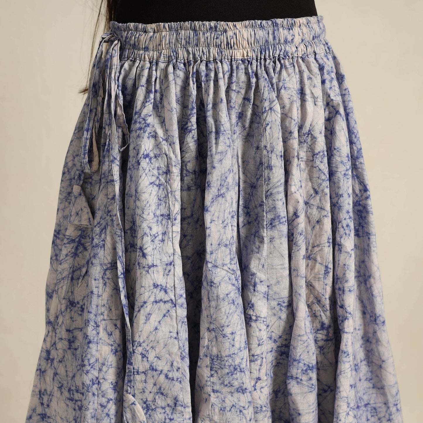 Blue 24 Kali Patchwork Batik Print Cotton Long Skirt