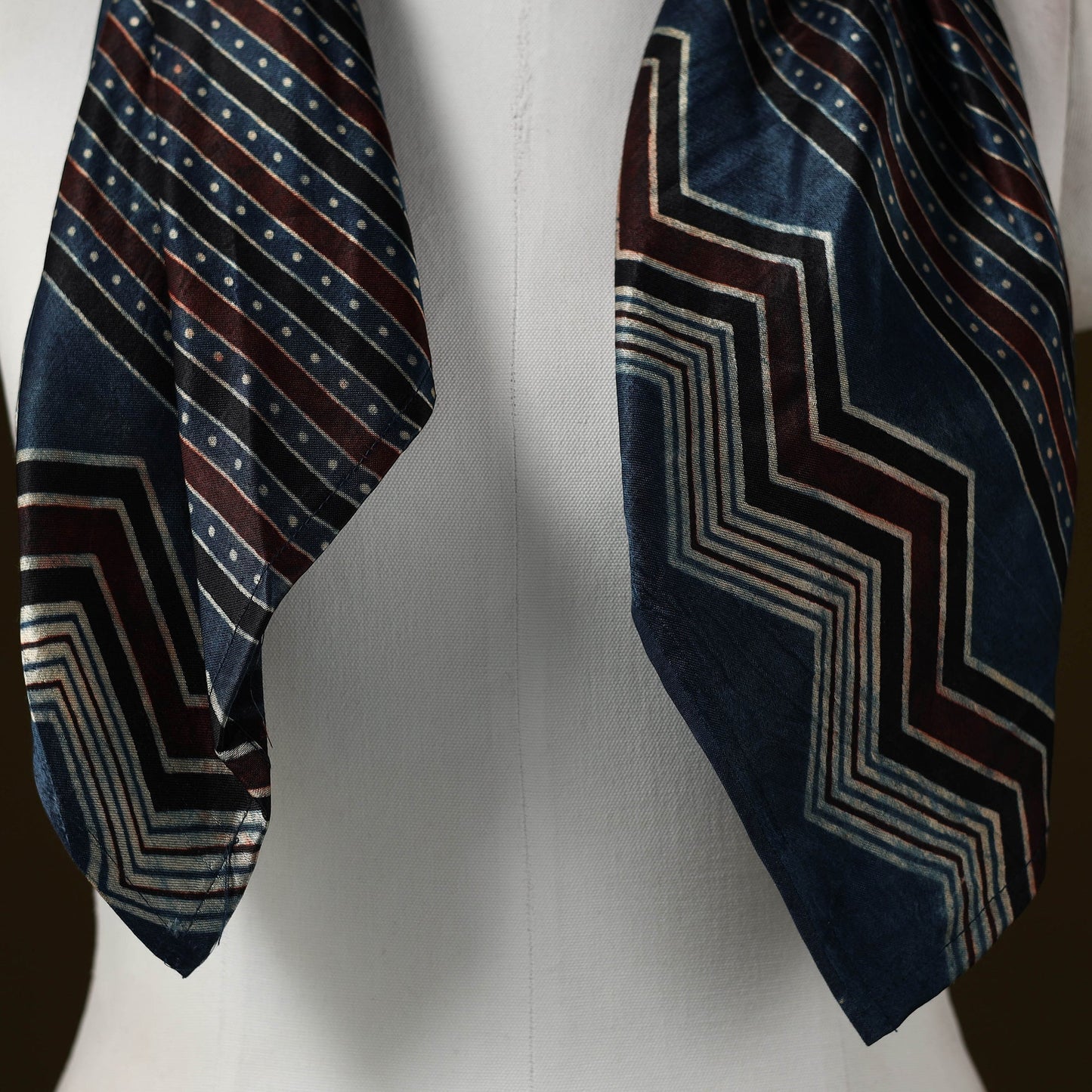 Modal silk pendant necklace scarf 35 - handcrafted