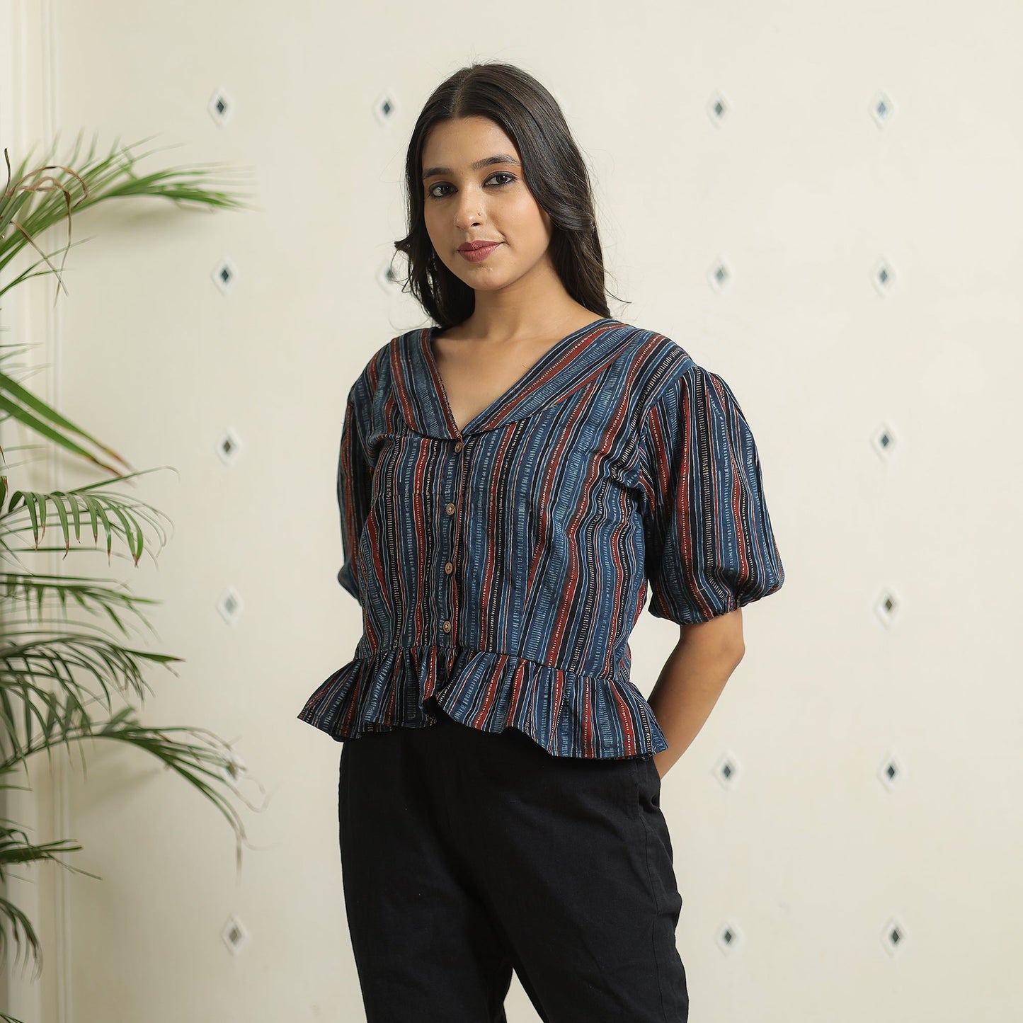 Ajrakh Crop Top