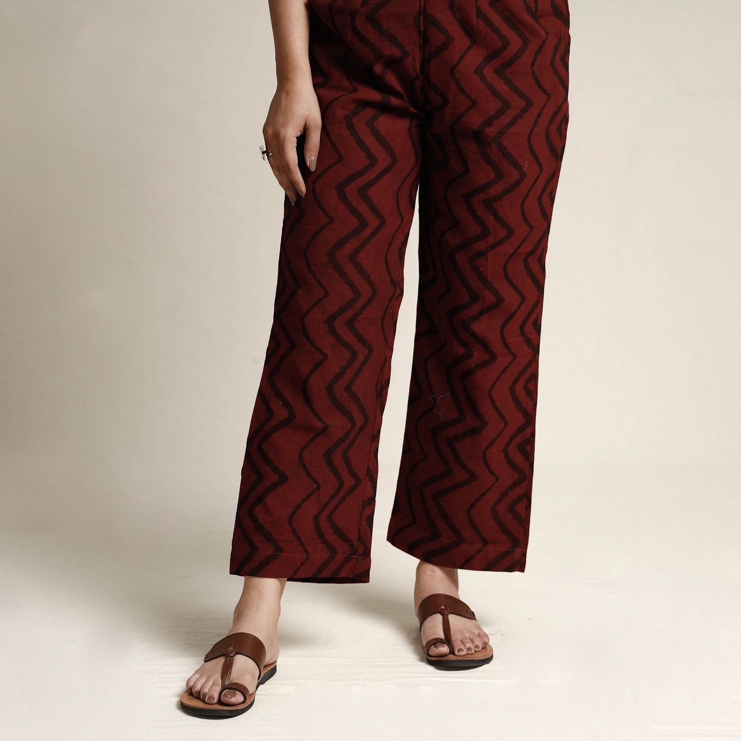 Buy Ajrakh Block Printed Cotton Kurta with Palazzo & Dupatta Set Online at iTokri.com