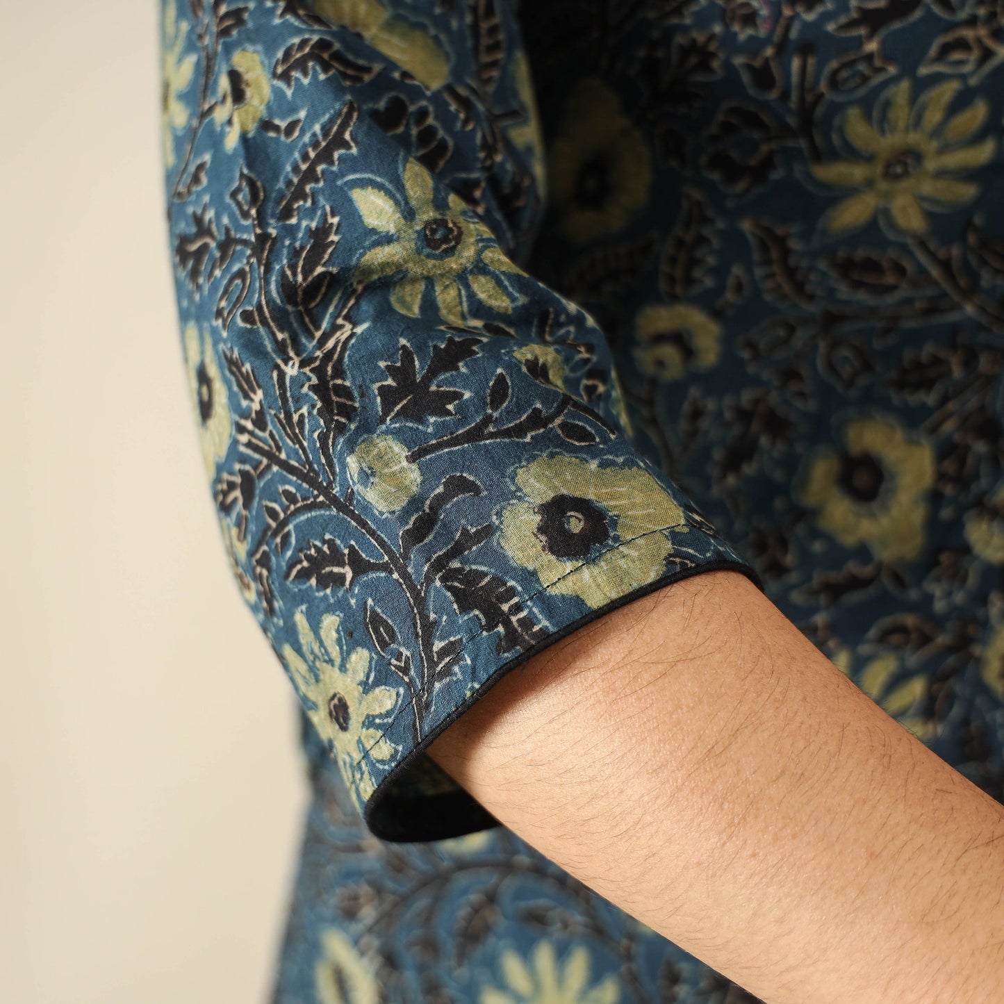 Ajrakh Block Printed Cotton Long Kurta for Women