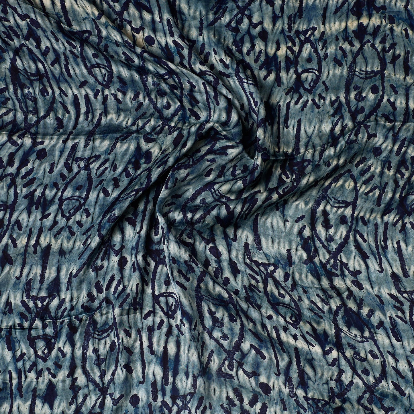 Ajrakh Block Printed Modal Silk Precut fabric